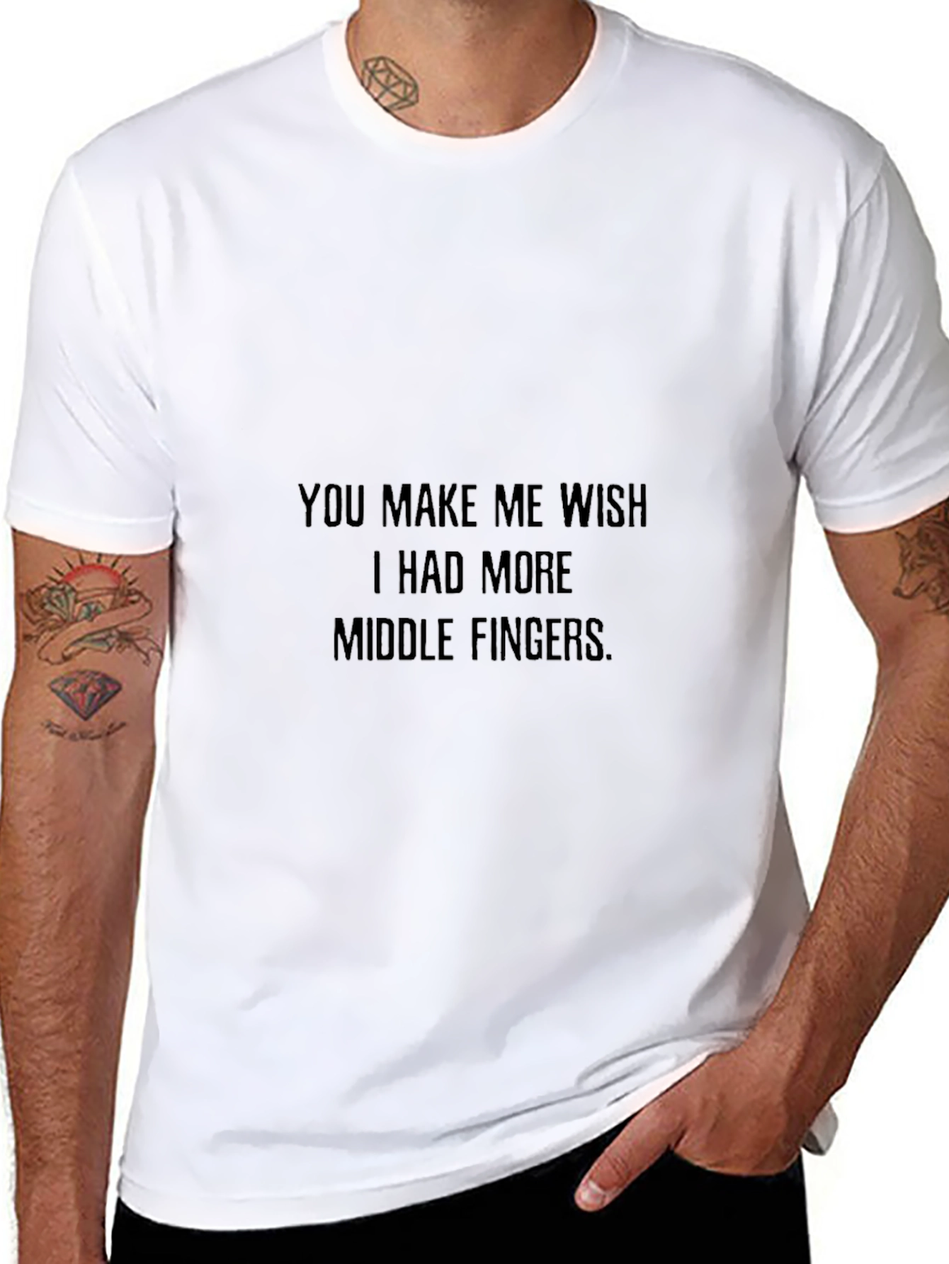 Funny Middle Finger Wish Graphic Tee
