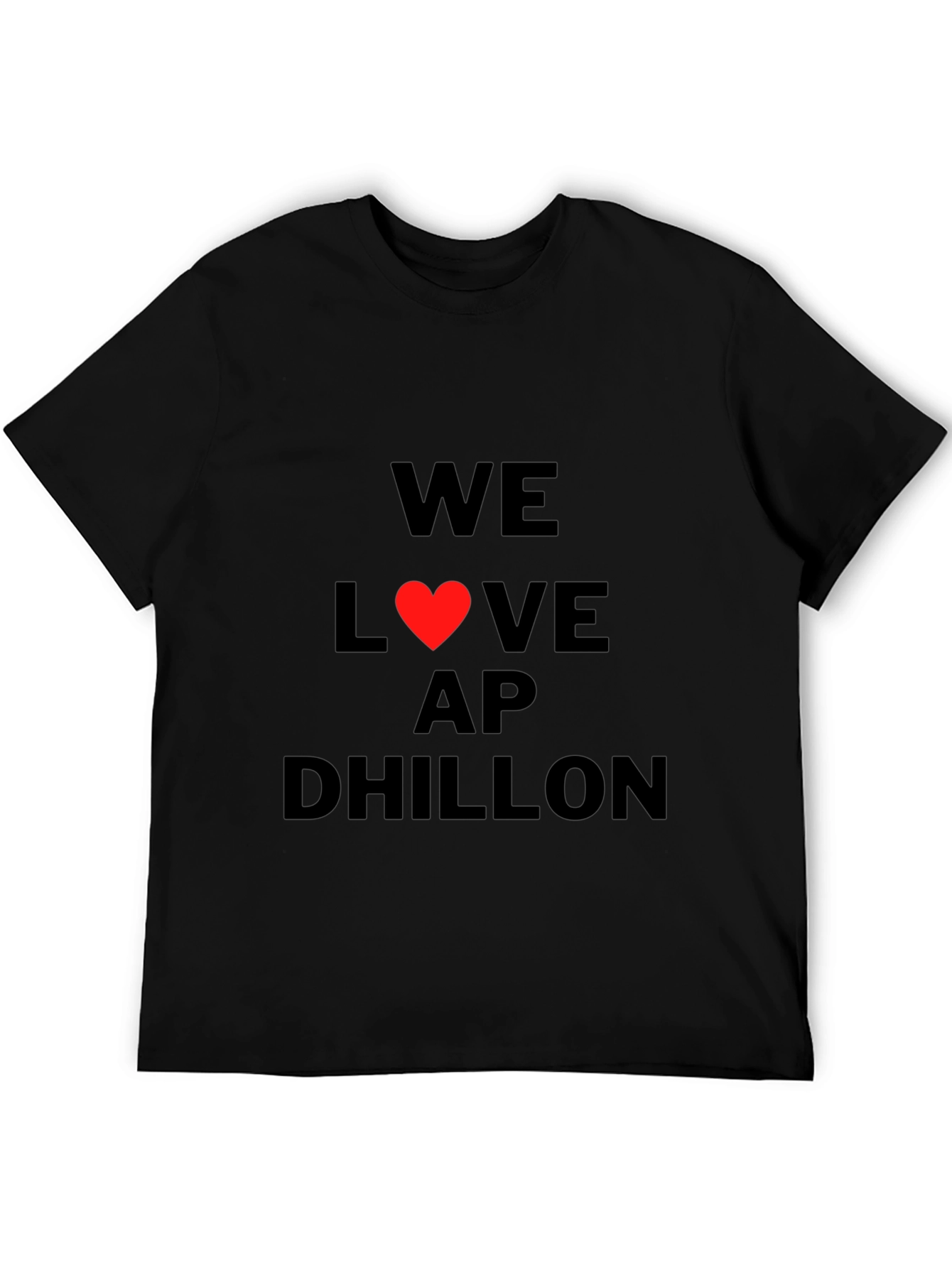 We Love AP Dhillon Black Graphic Tee