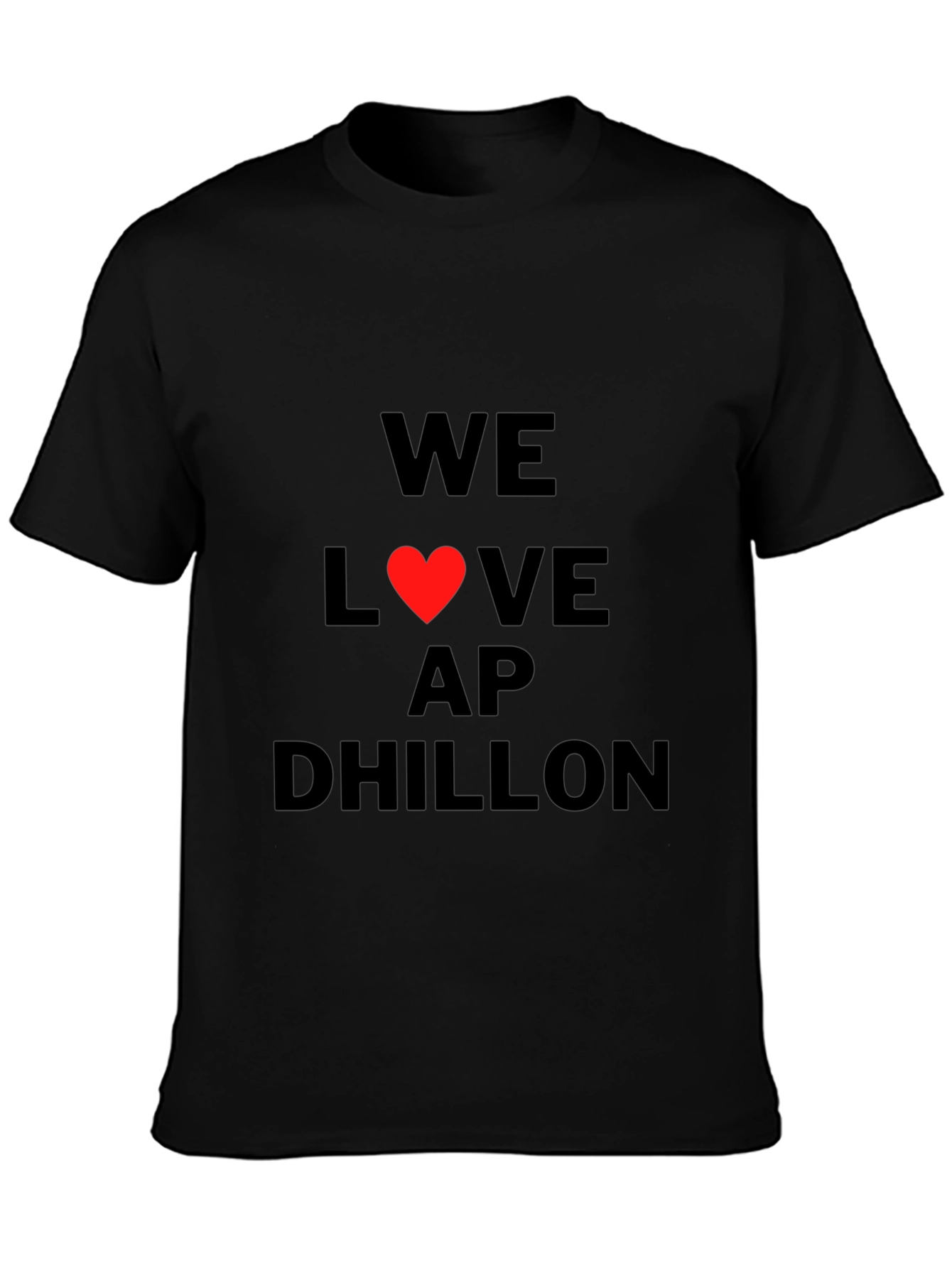 We Love AP Dhillon Black Graphic Tee