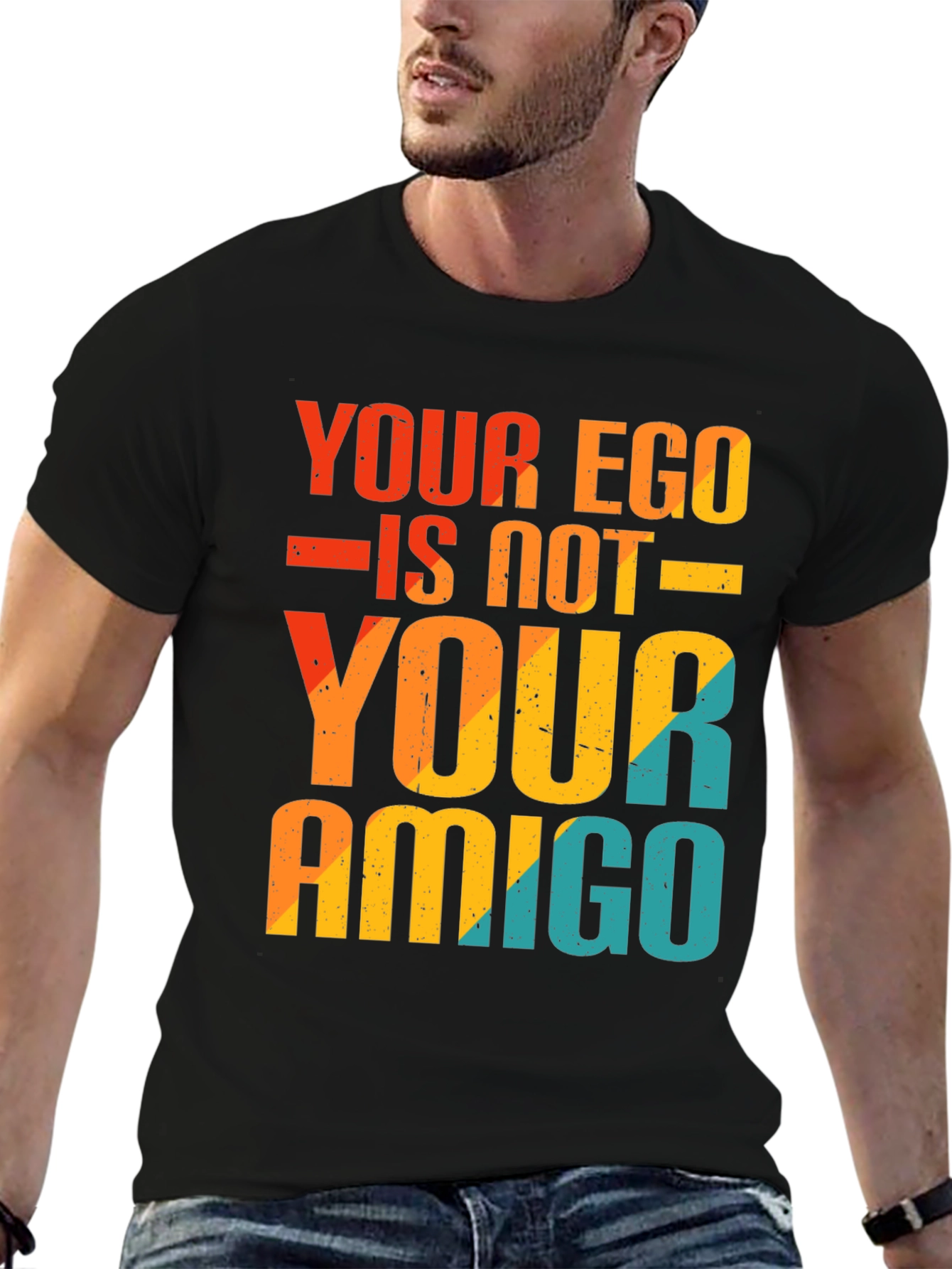 Ego is Not Your Amigo Graphic Tee - Black