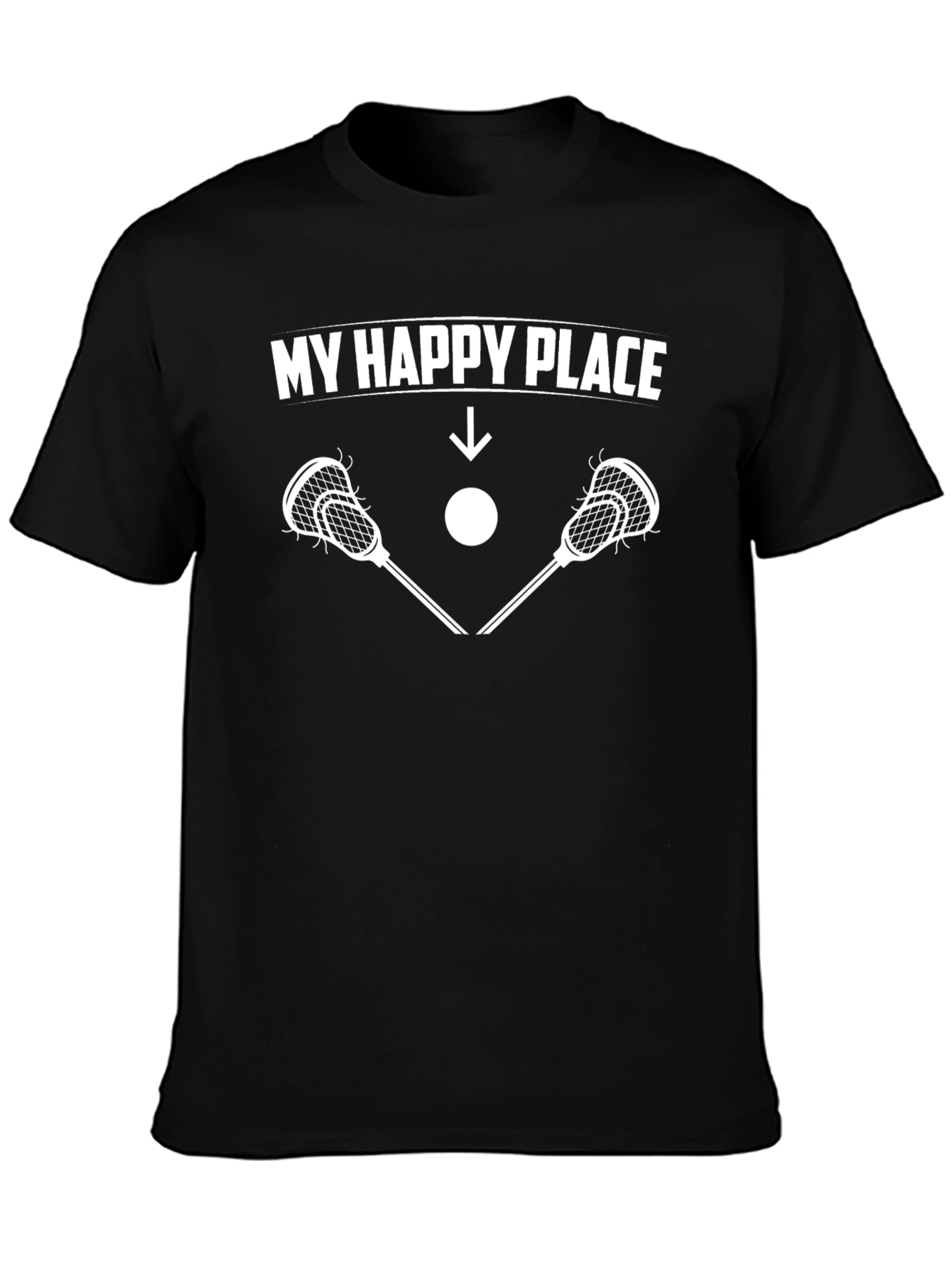 My Happy Place Lacrosse T-Shirt - Black