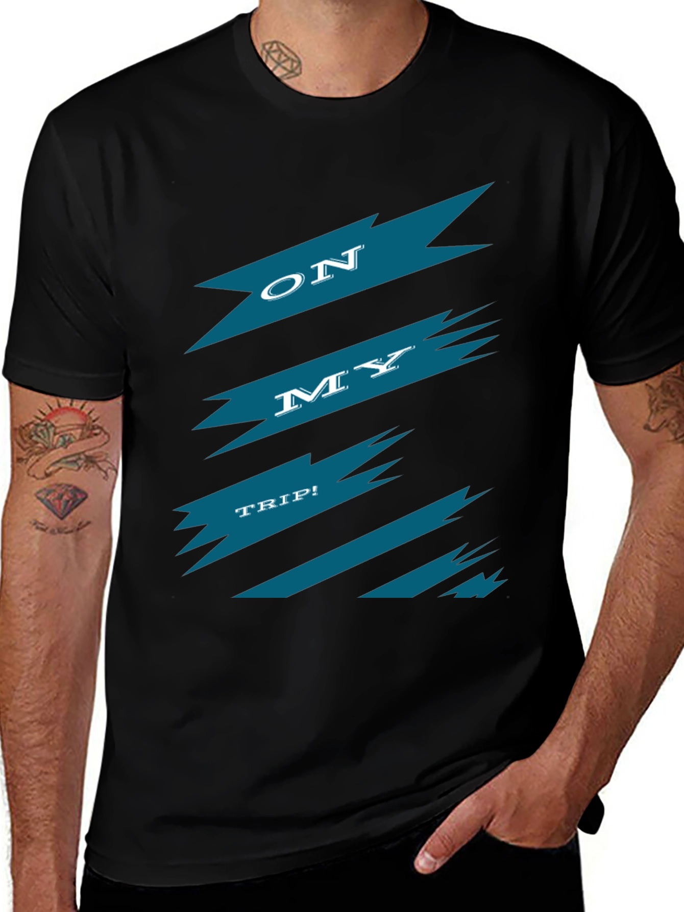 On My Trip Graphic Tee - Black