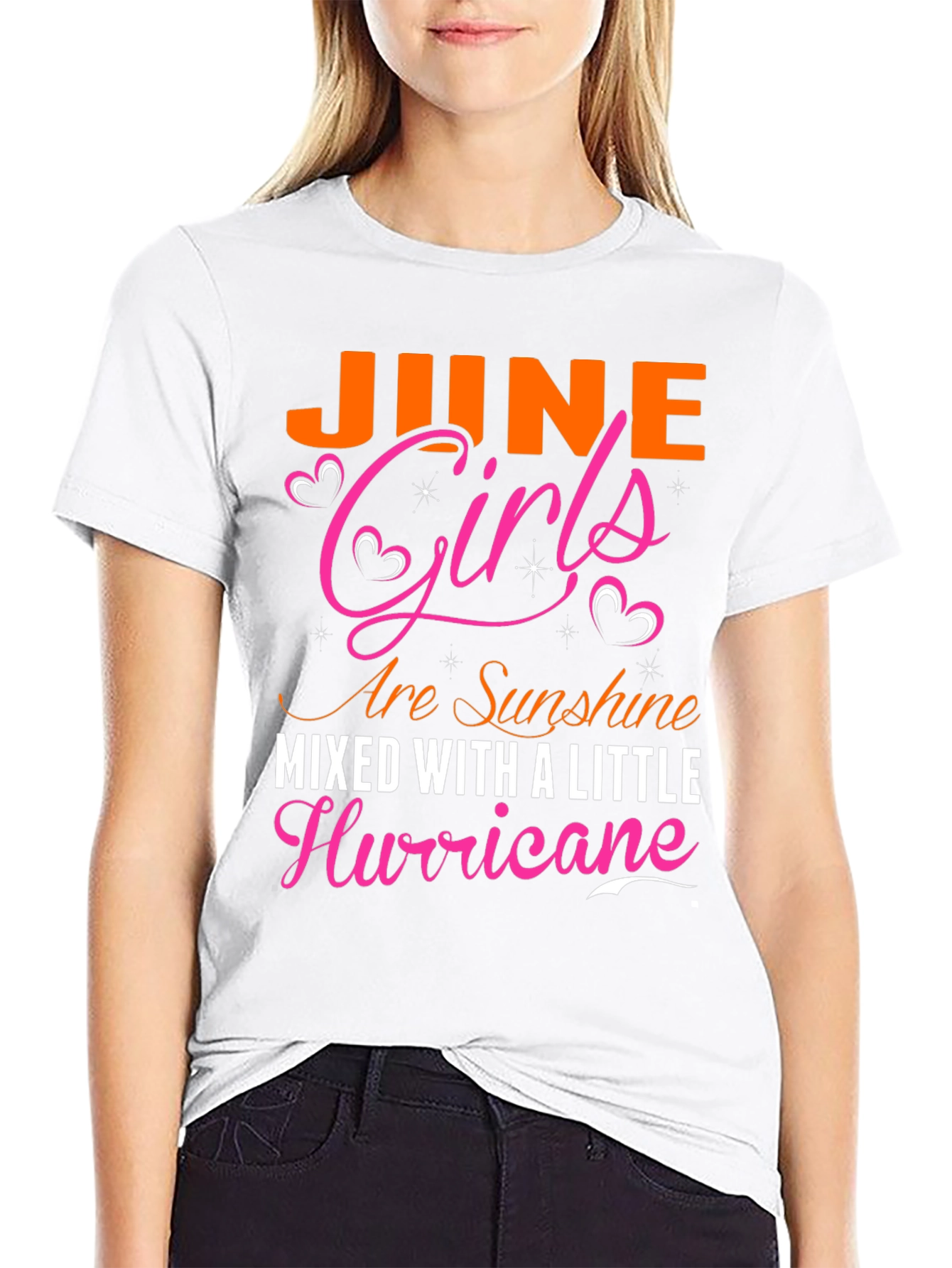 June Girls Sunshine and Hurricane Black T-Shirt