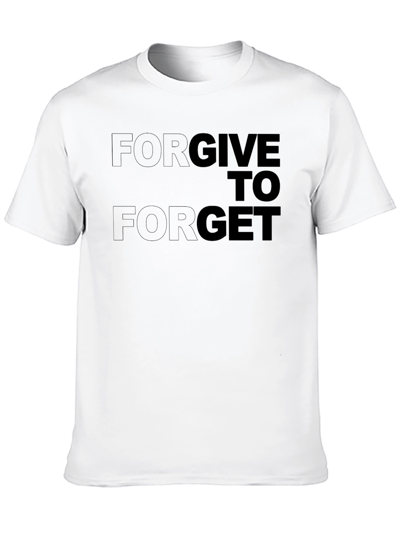 Forgive to Forget Black Graphic T-Shirt