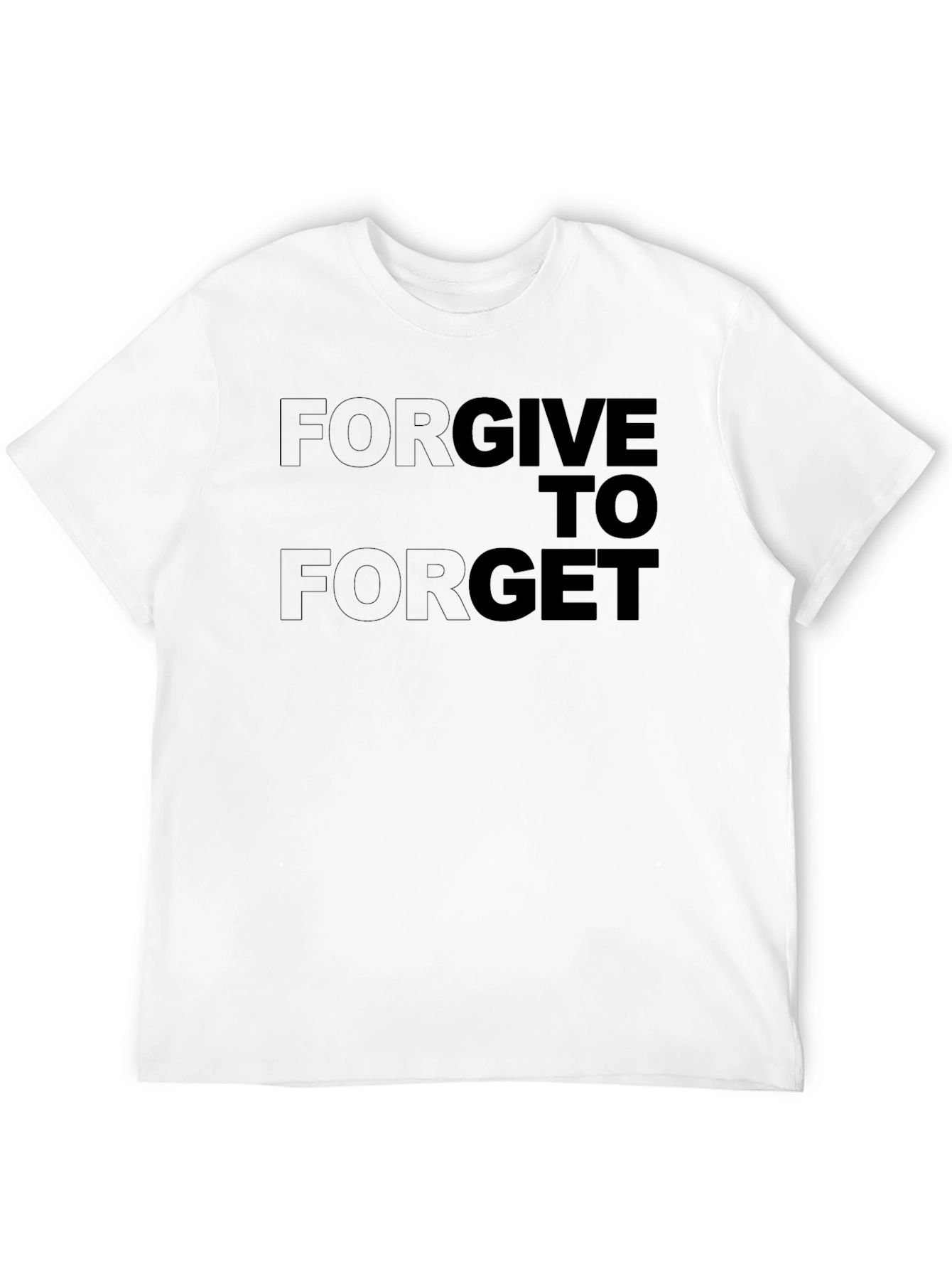 Forgive to Forget Black Graphic T-Shirt