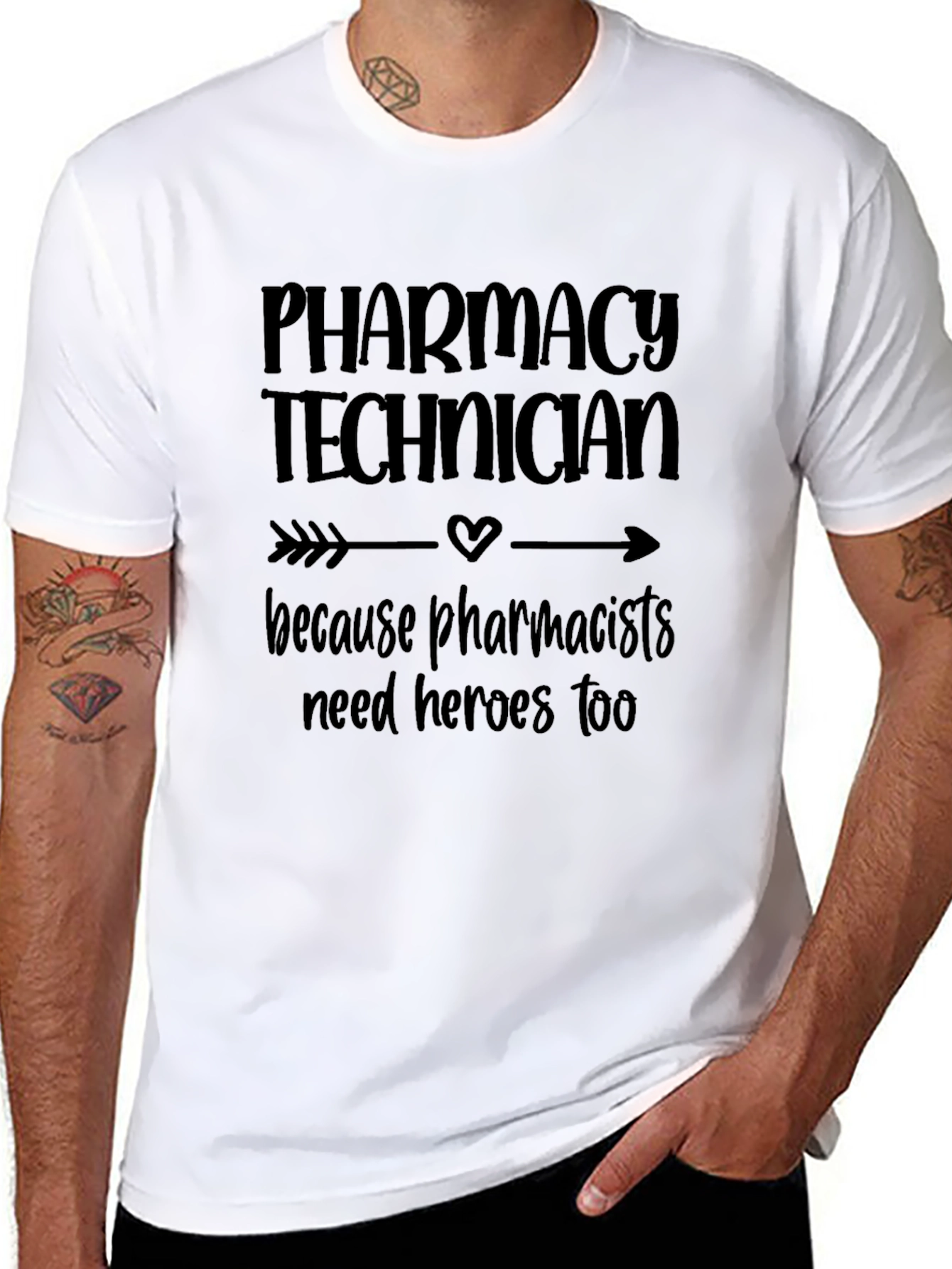 Pharmacy Technician Hero Black Tee
