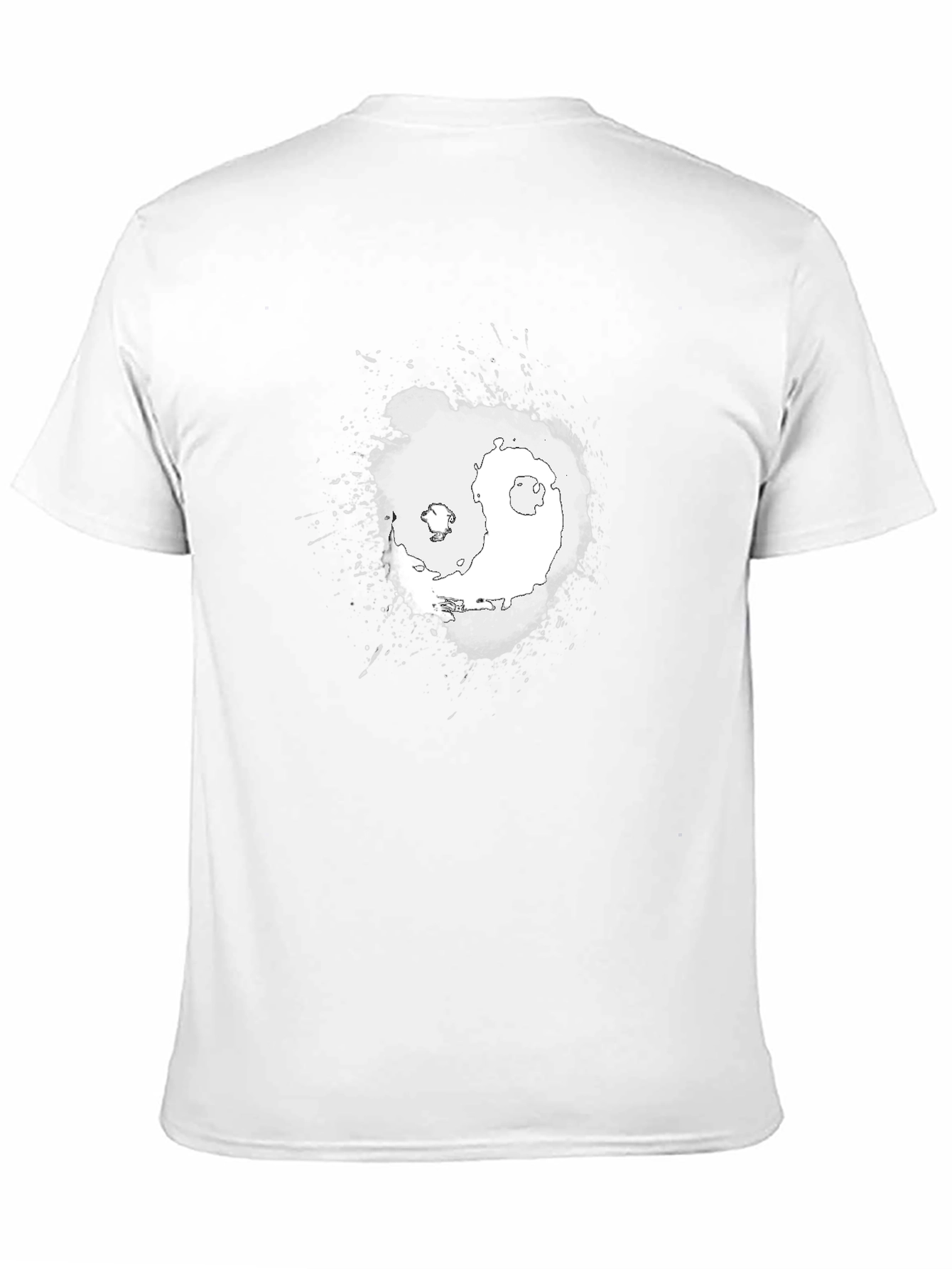 Yin Yang Splatter Graphic Tee - Black