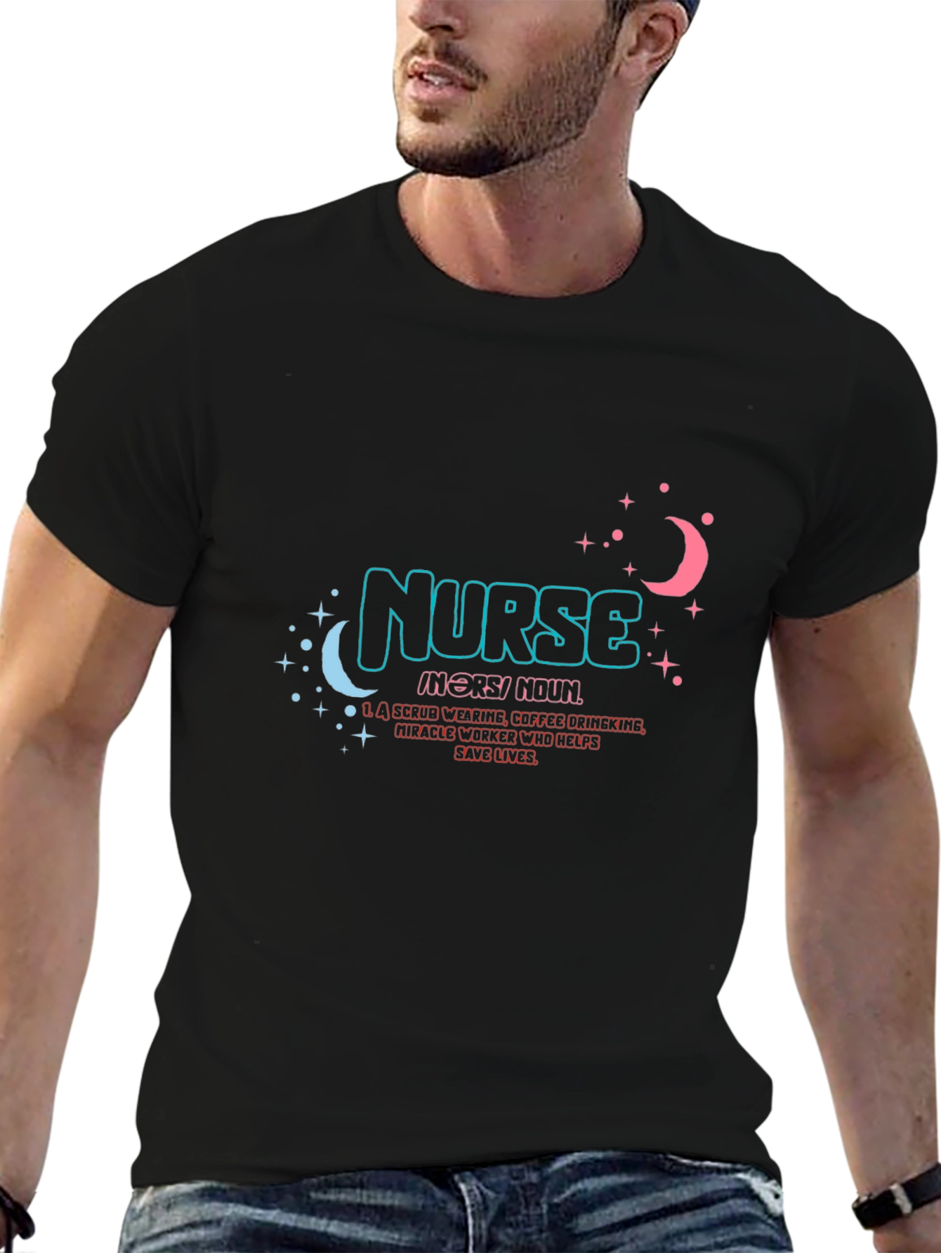 Nurse Definition Black Graphic T-Shirt