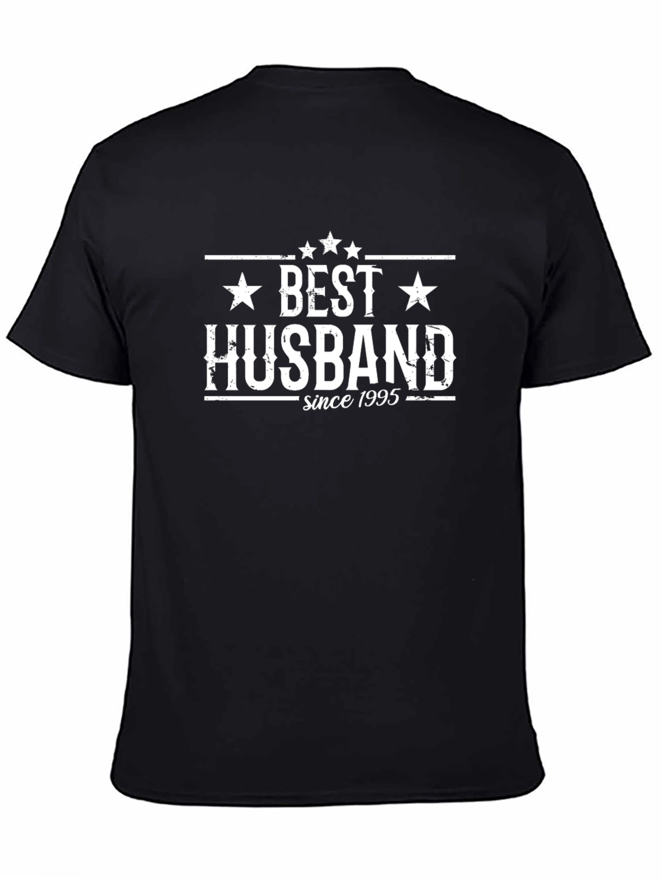 Best Husband Since 1995 Black Graphic Tee