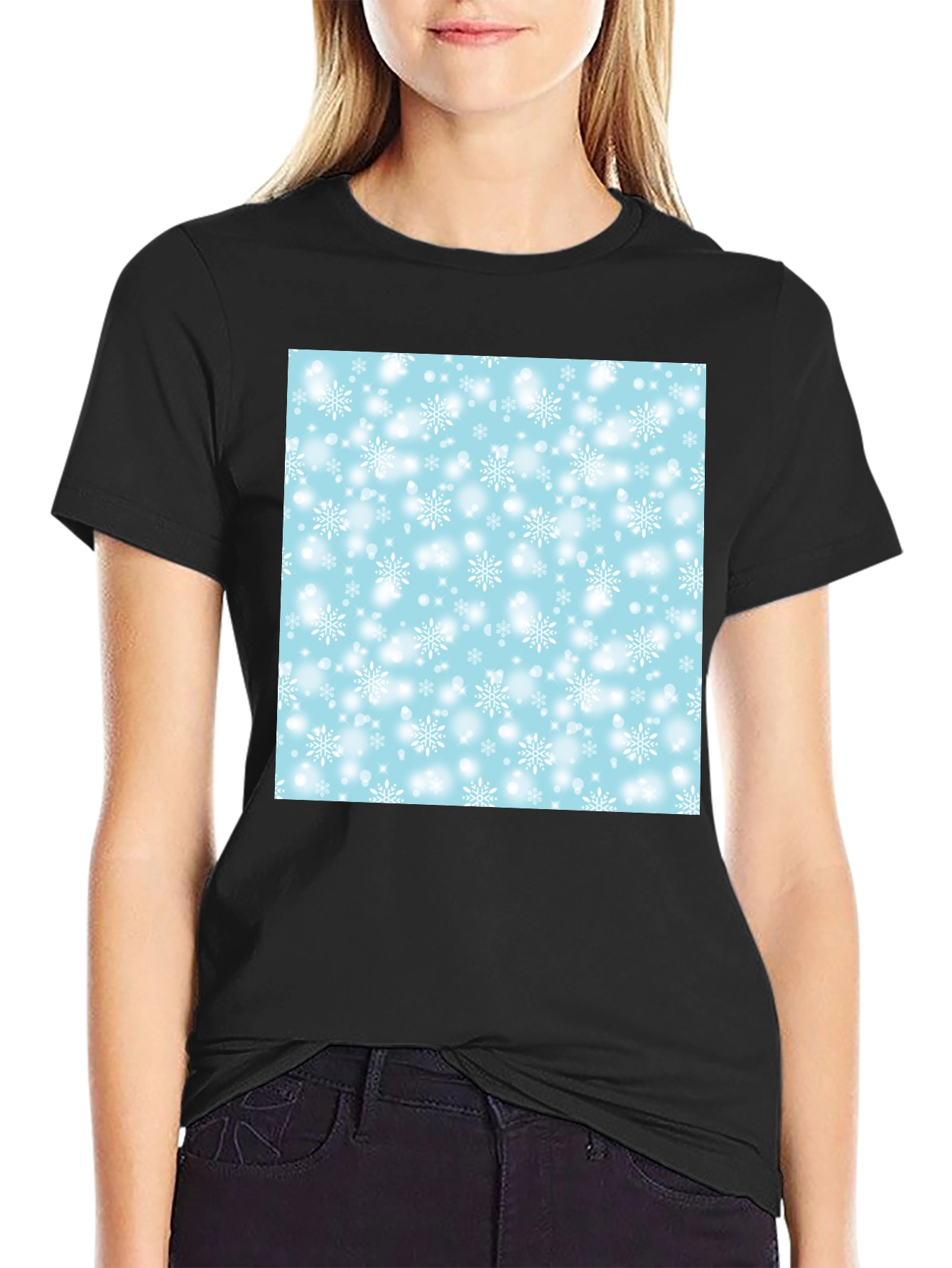 Winter Snowflake Pattern T-Shirt