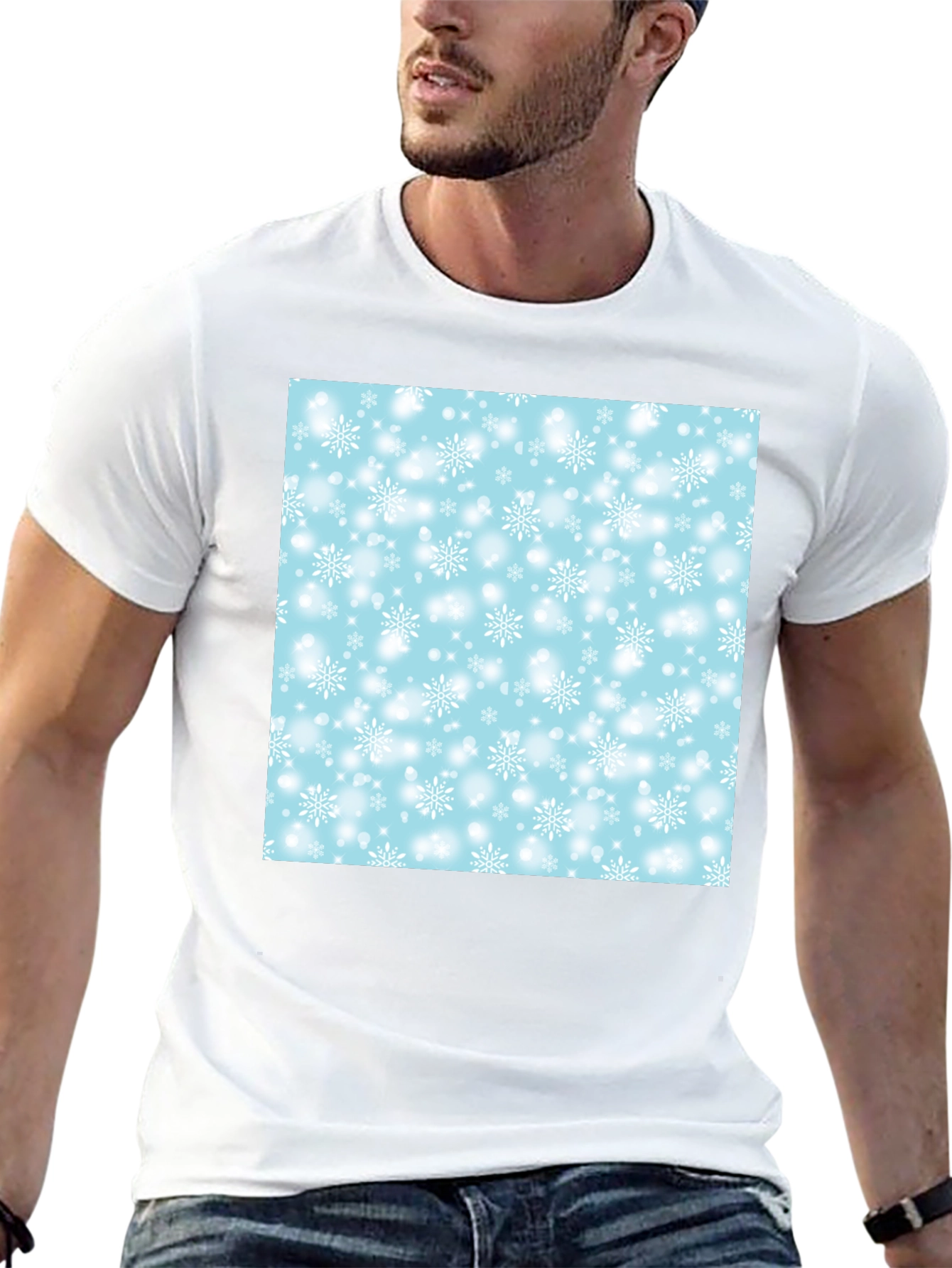 Winter Snowflake Pattern T-Shirt