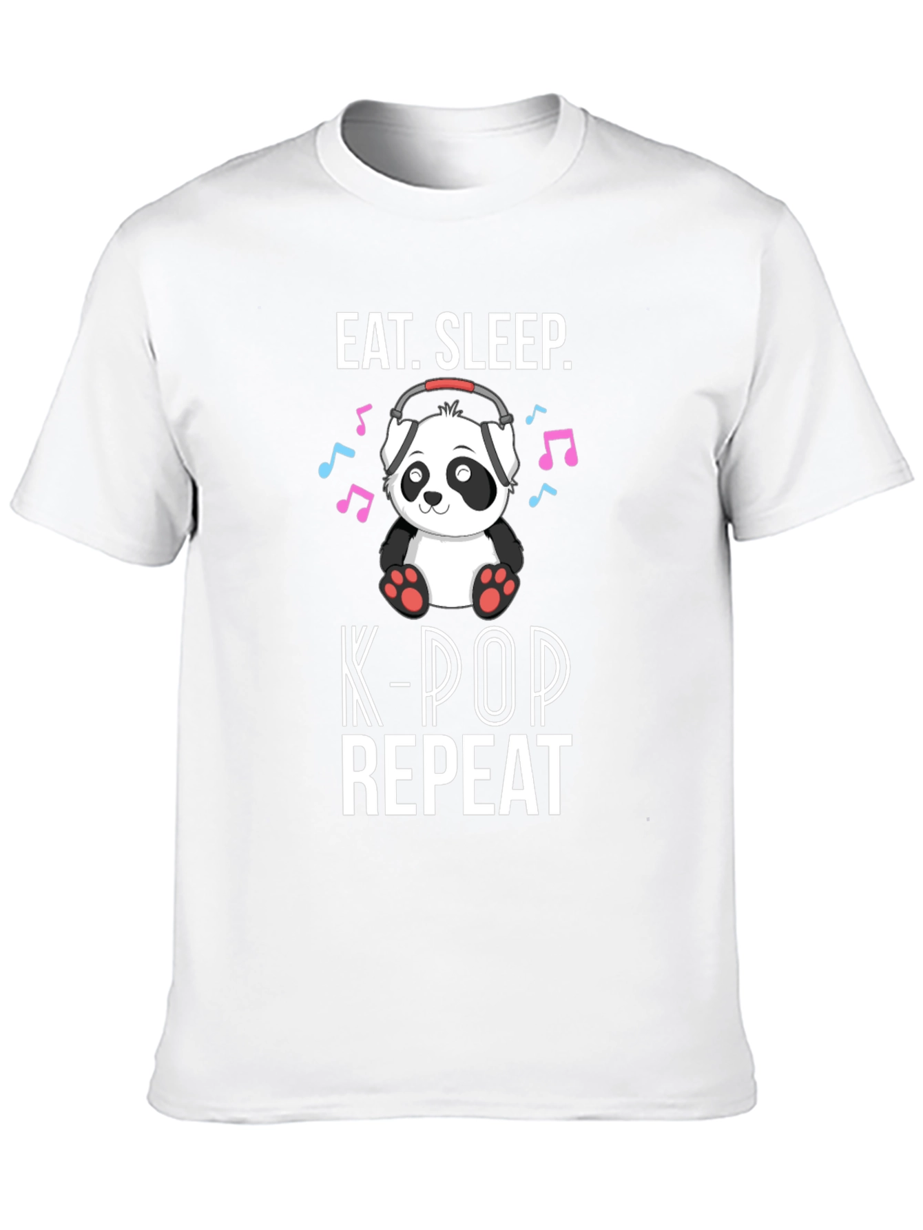 Eat Sleep K-Pop Repeat Black T-Shirt