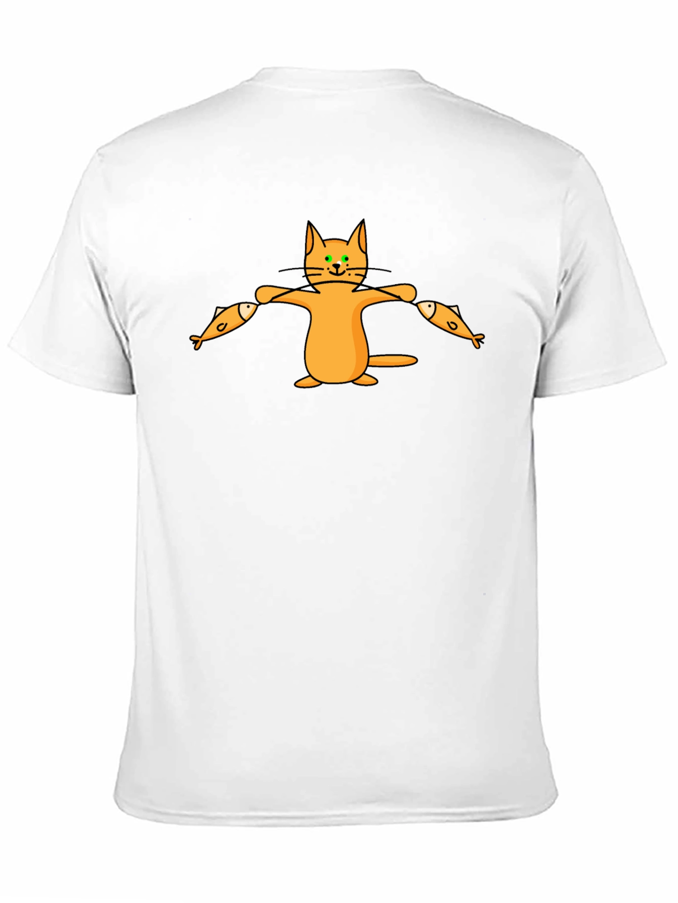 Cat With Fish T-Shirt