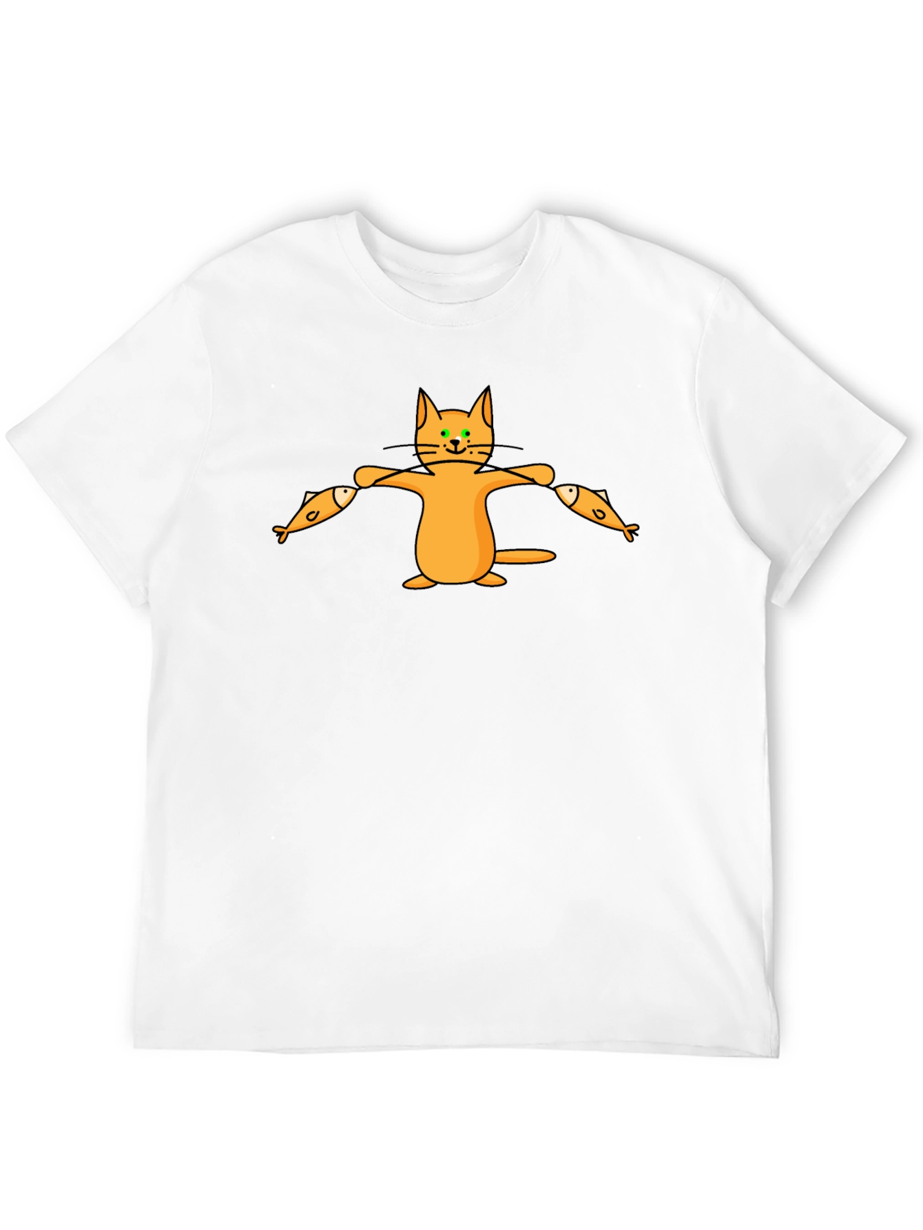 Cat With Fish T-Shirt