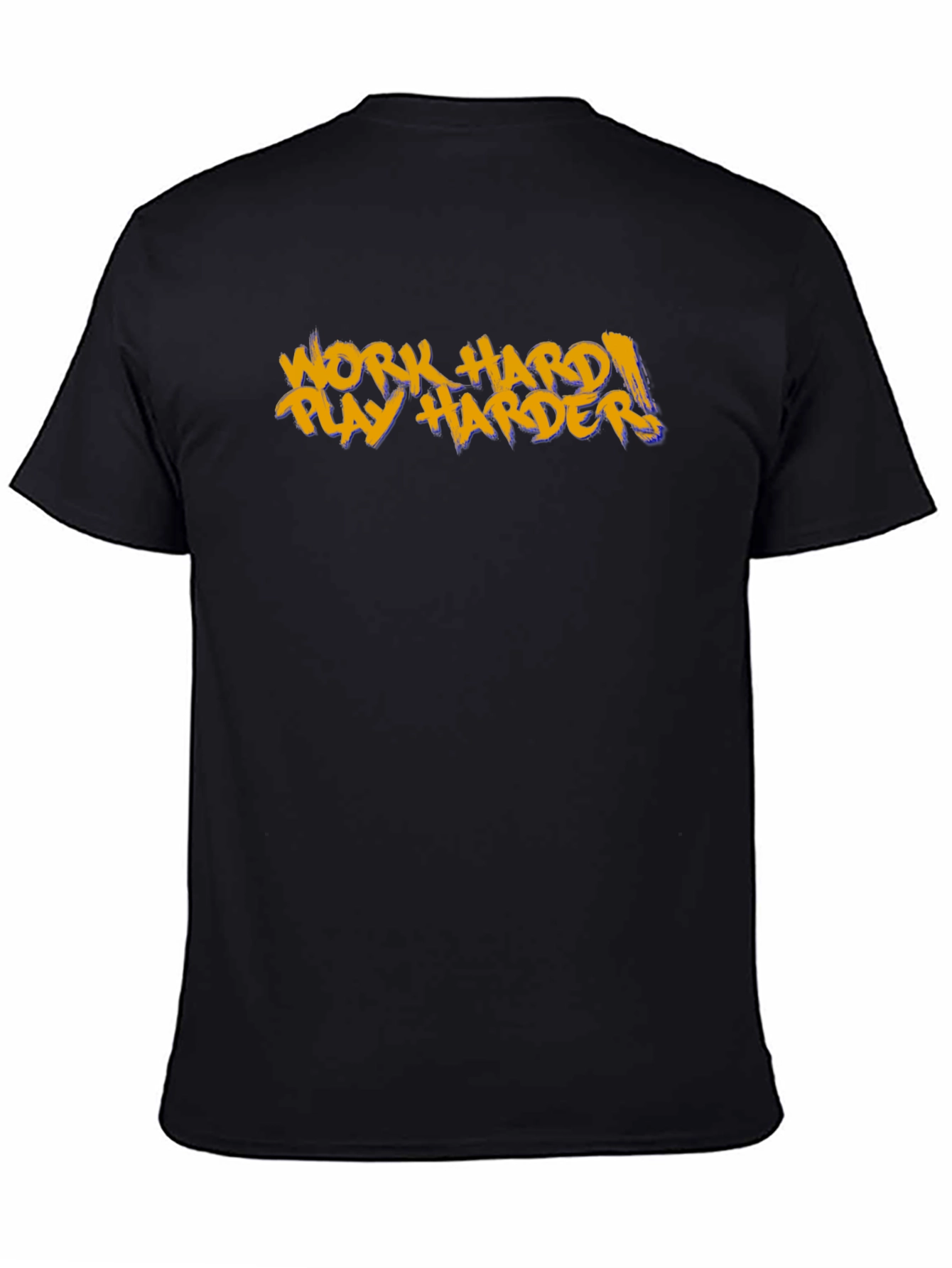 Work Hard Play Harder Black Graphic Tee