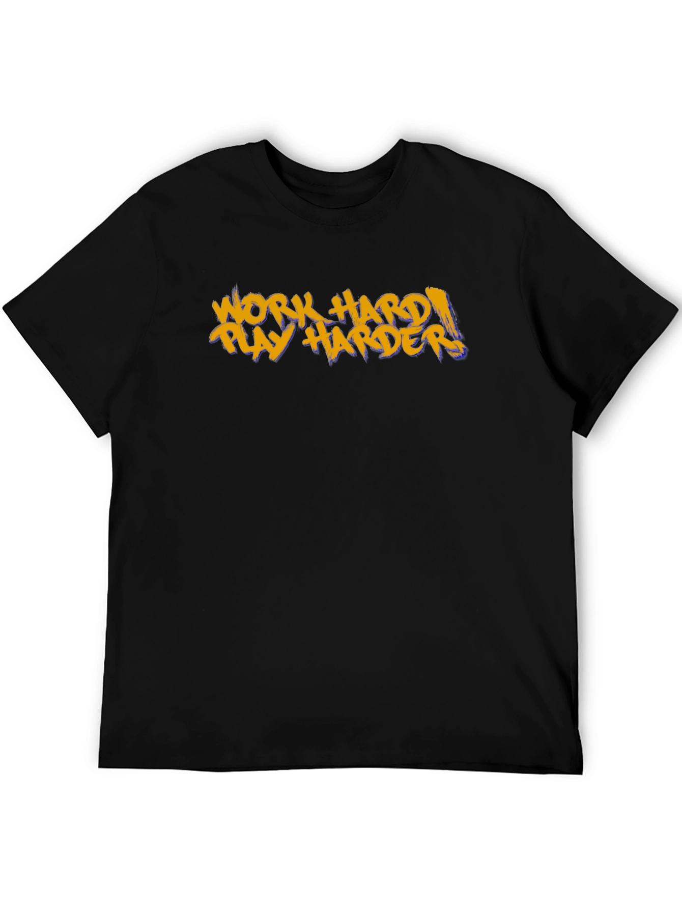 Work Hard Play Harder Black Graphic Tee