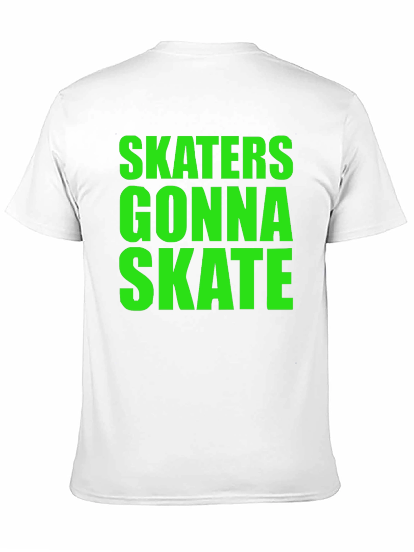 Skaters Gonna Skate Graphic Tee - Black Cotton T-Shirt