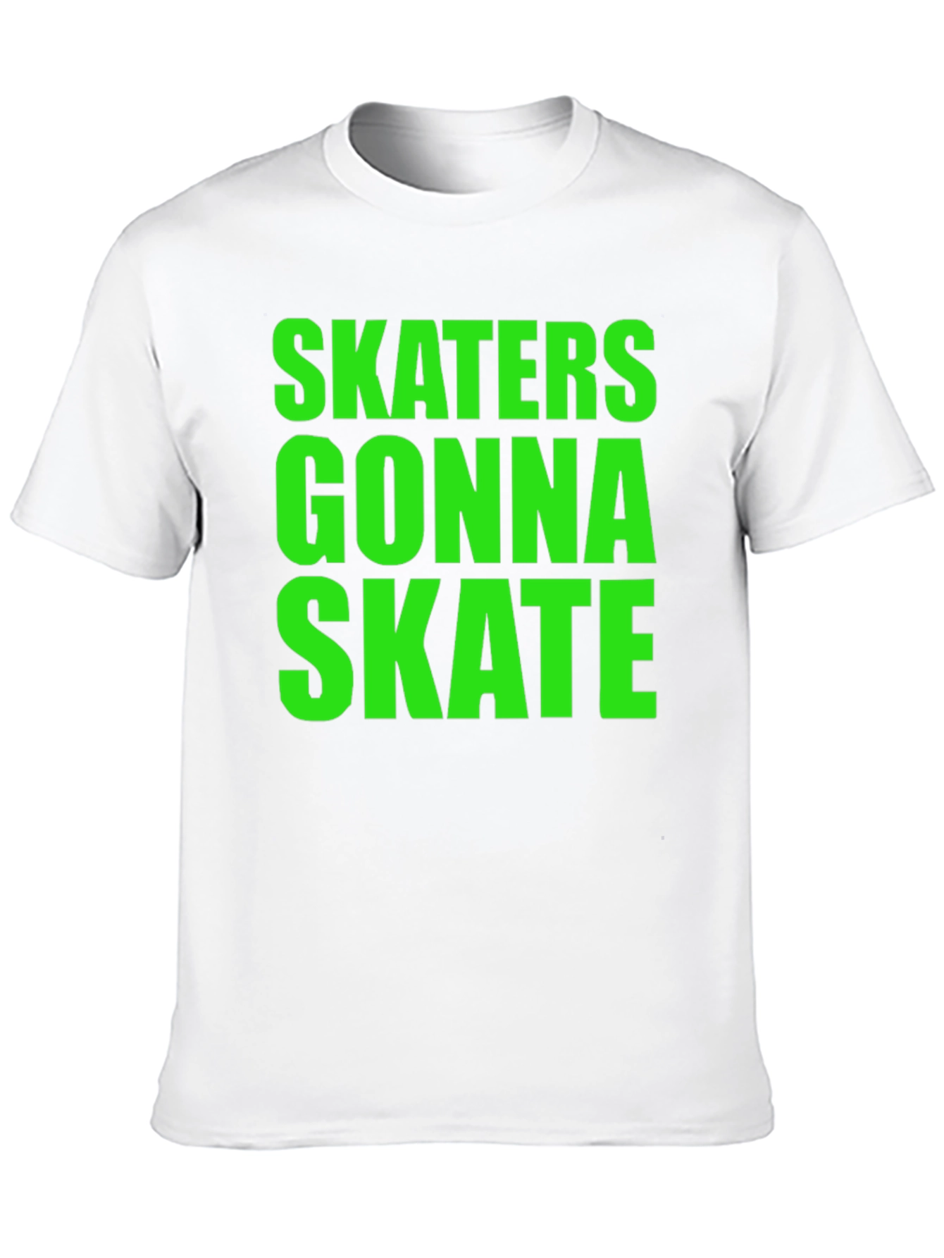 Skaters Gonna Skate Graphic Tee - Black Cotton T-Shirt