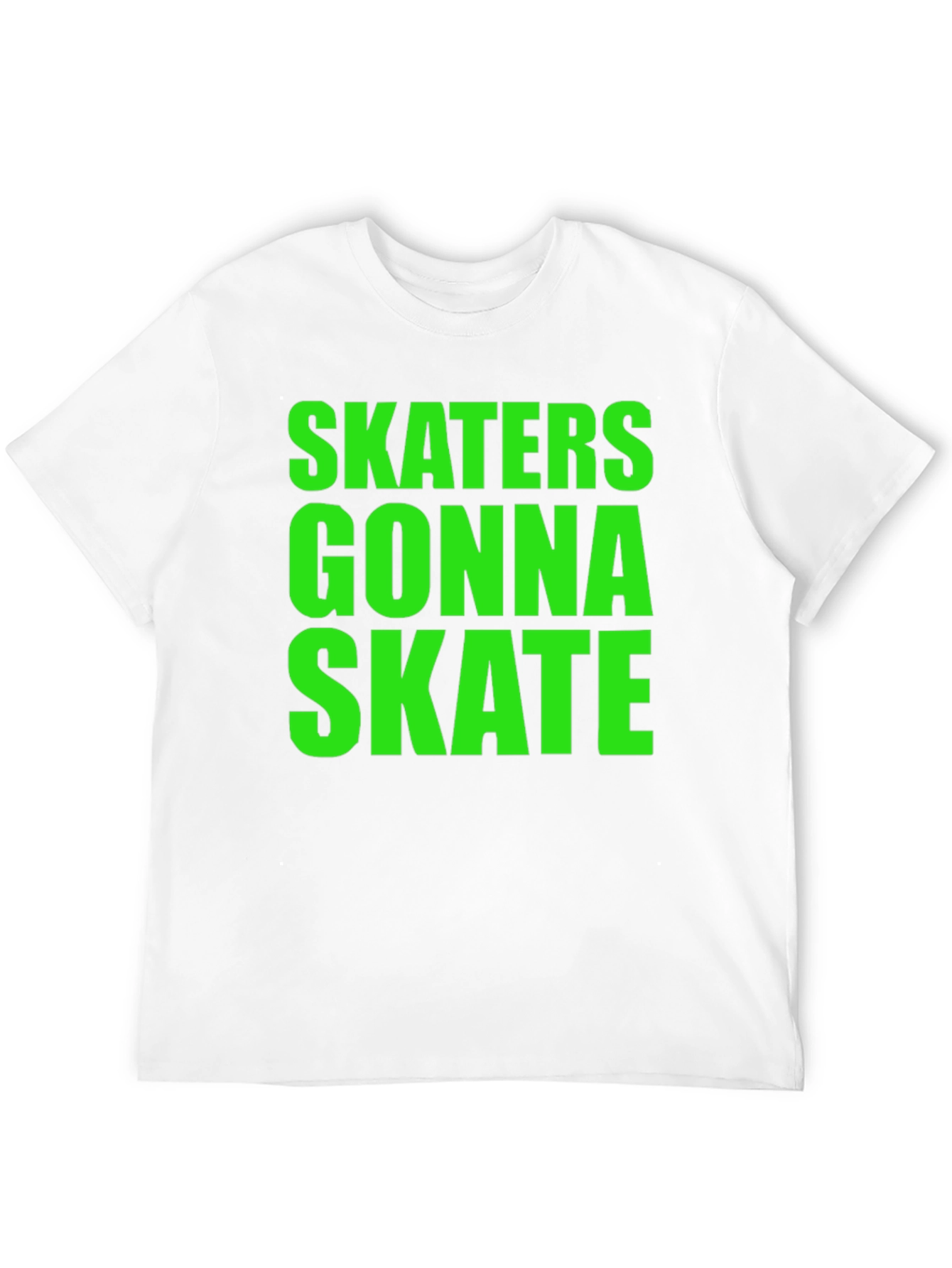 Skaters Gonna Skate Graphic Tee - Black Cotton T-Shirt