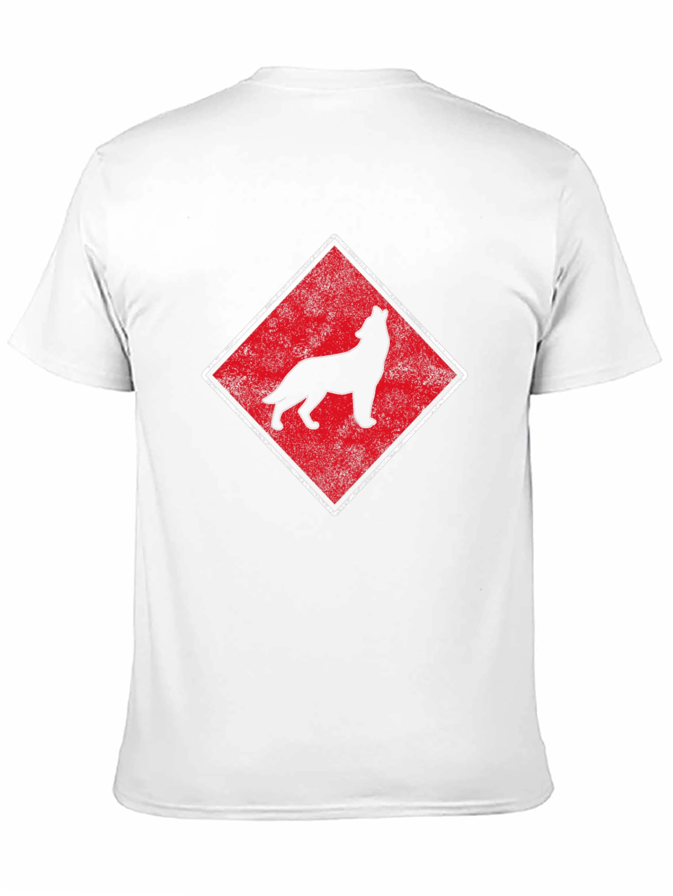 Wolf Silhouette Graphic Tee - Mens Black T-Shirt