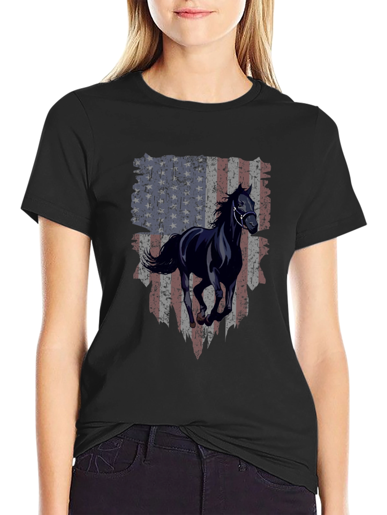 Patriotic Horse Graphic Tee