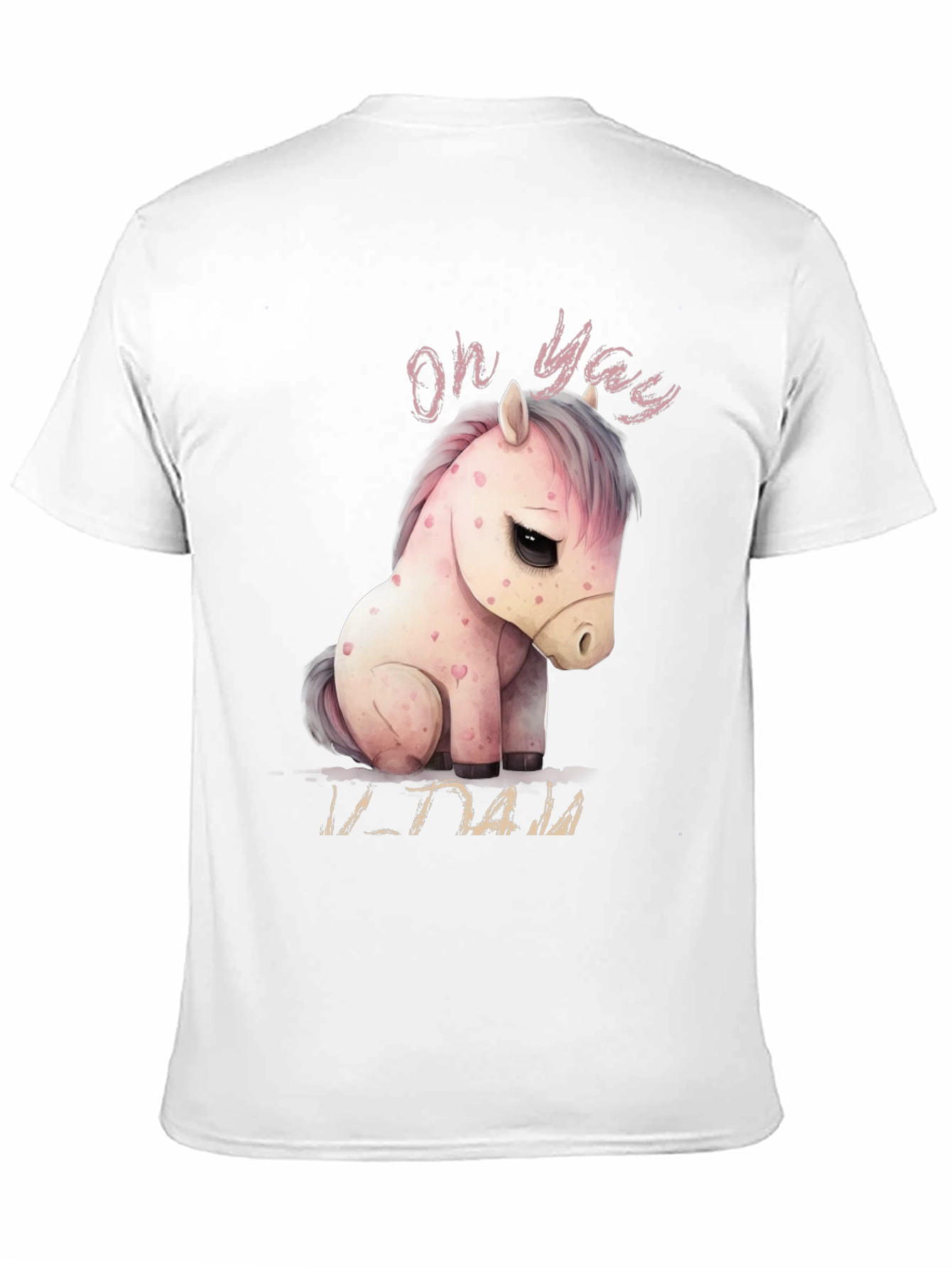 Oh Yay! Cute Pony Graphic Black T-Shirt