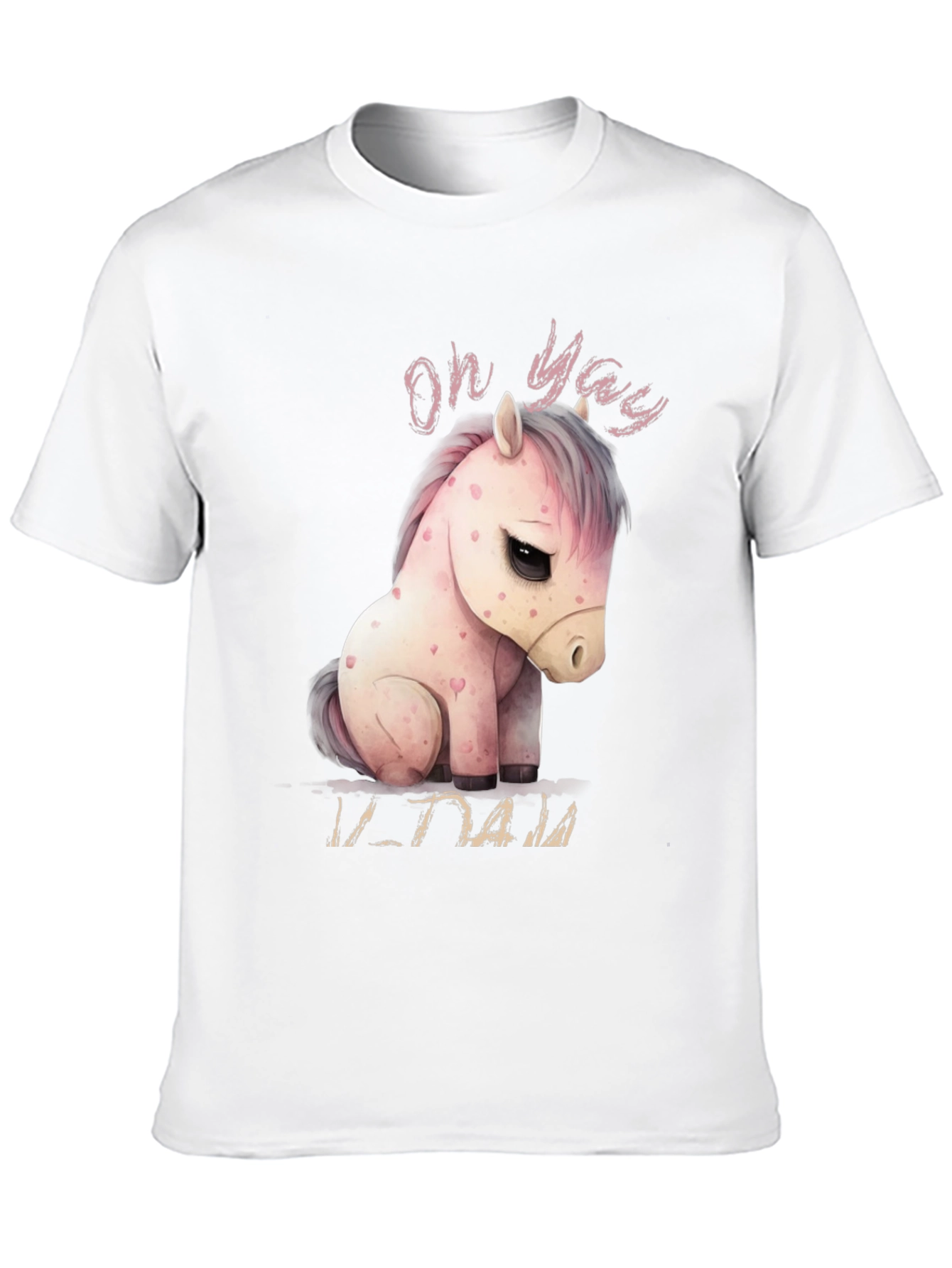 Oh Yay! Cute Pony Graphic Black T-Shirt