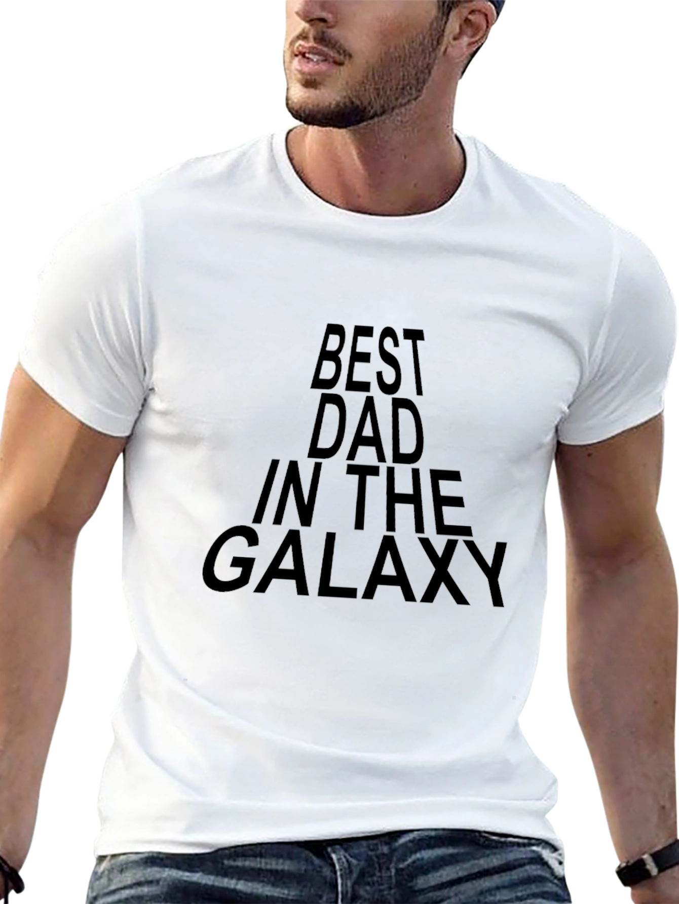 Best Dad in the Galaxy Black T-Shirt
