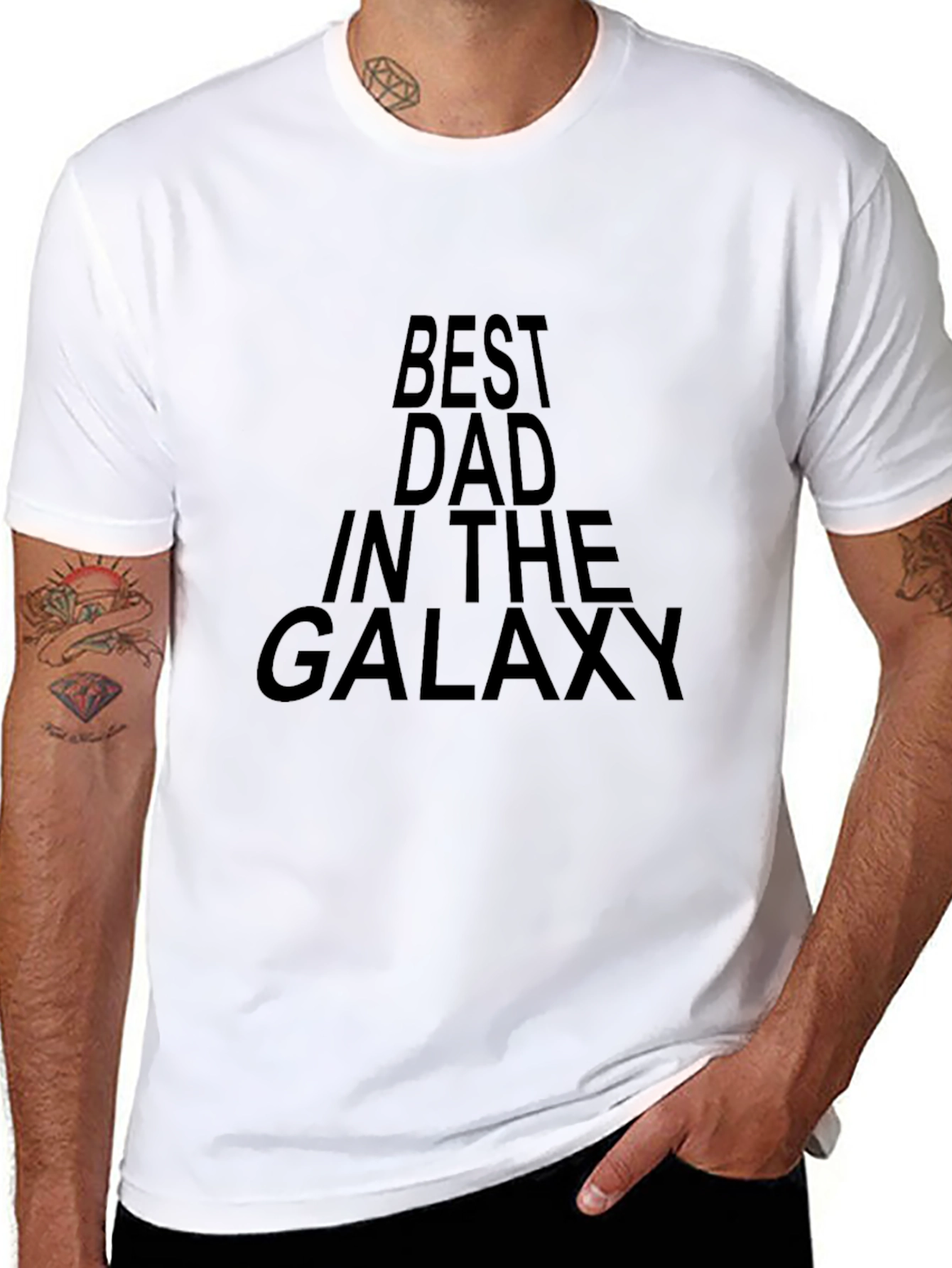 Best Dad in the Galaxy Black T-Shirt