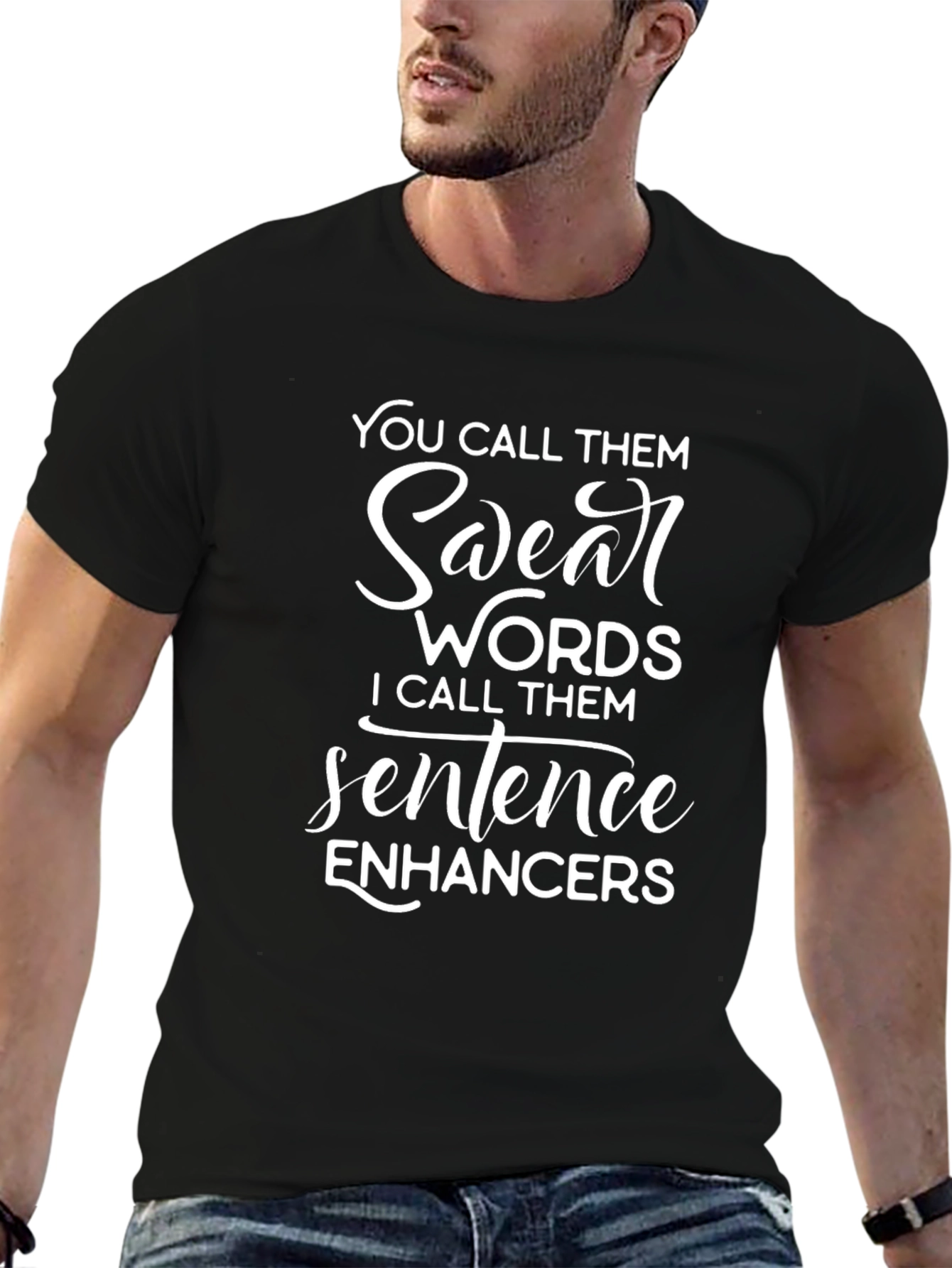 Swear Words Sentence Enhancer Novelty Graphic T-Shirt