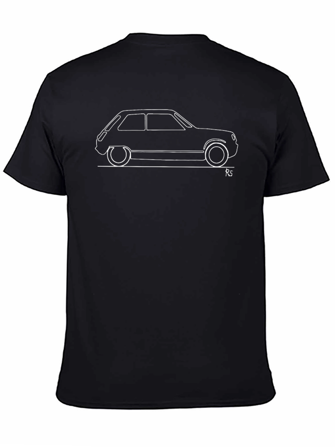 Renault 5 Outline T-Shirt - Classic Car Tee