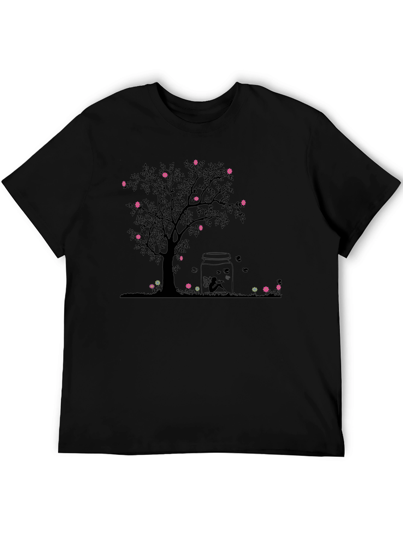 Nature Scene Black Graphic Tee