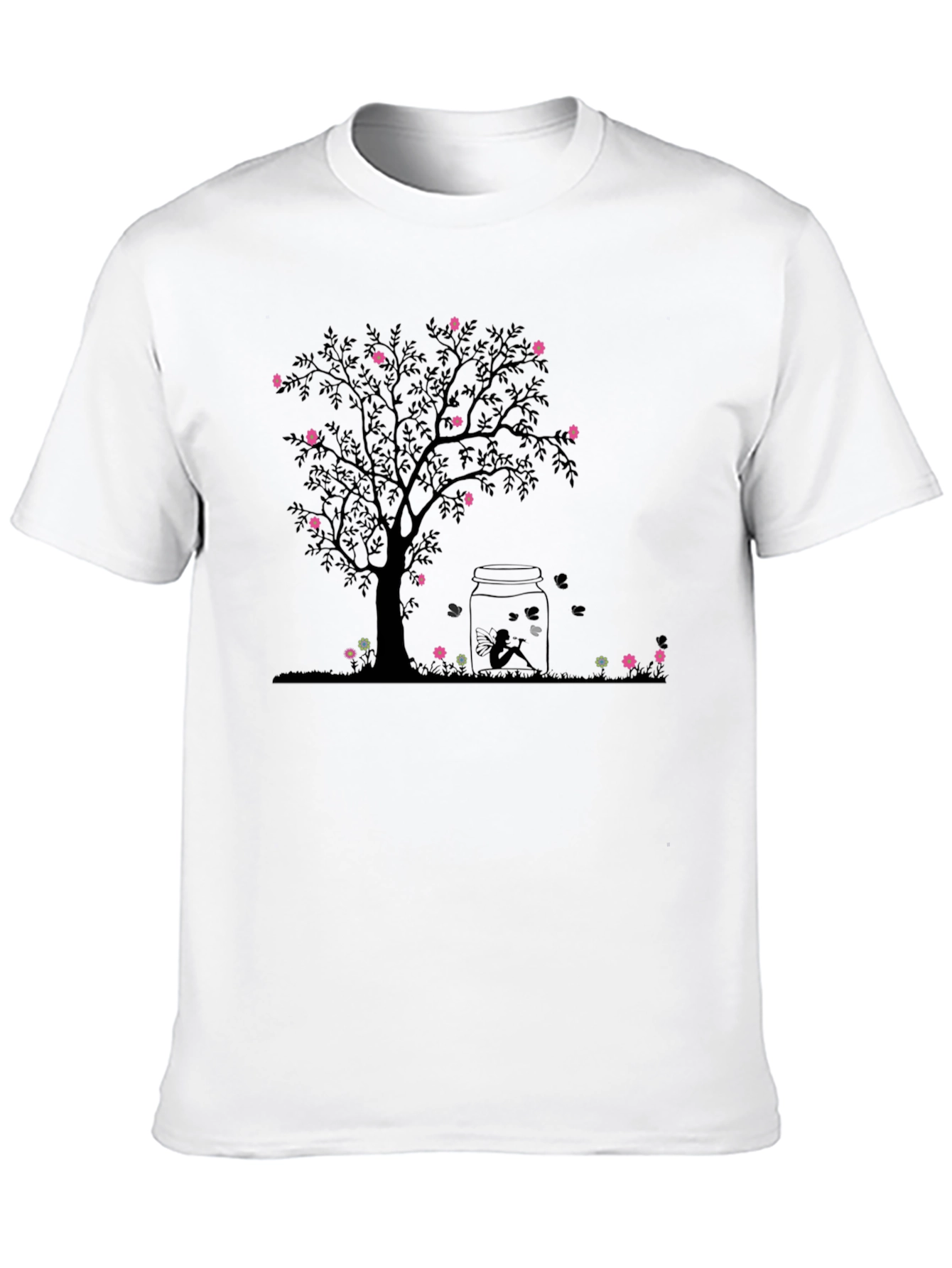 Nature Scene Black Graphic Tee