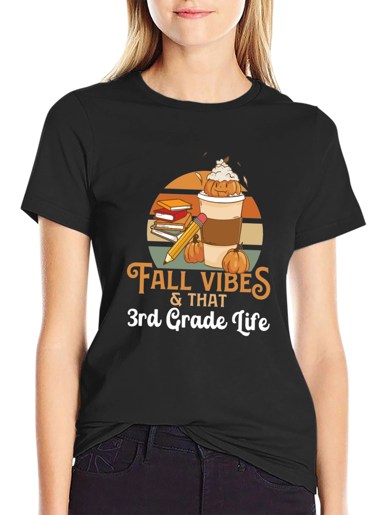 Fall Vibes 3rd Grade Life Graphic Tee