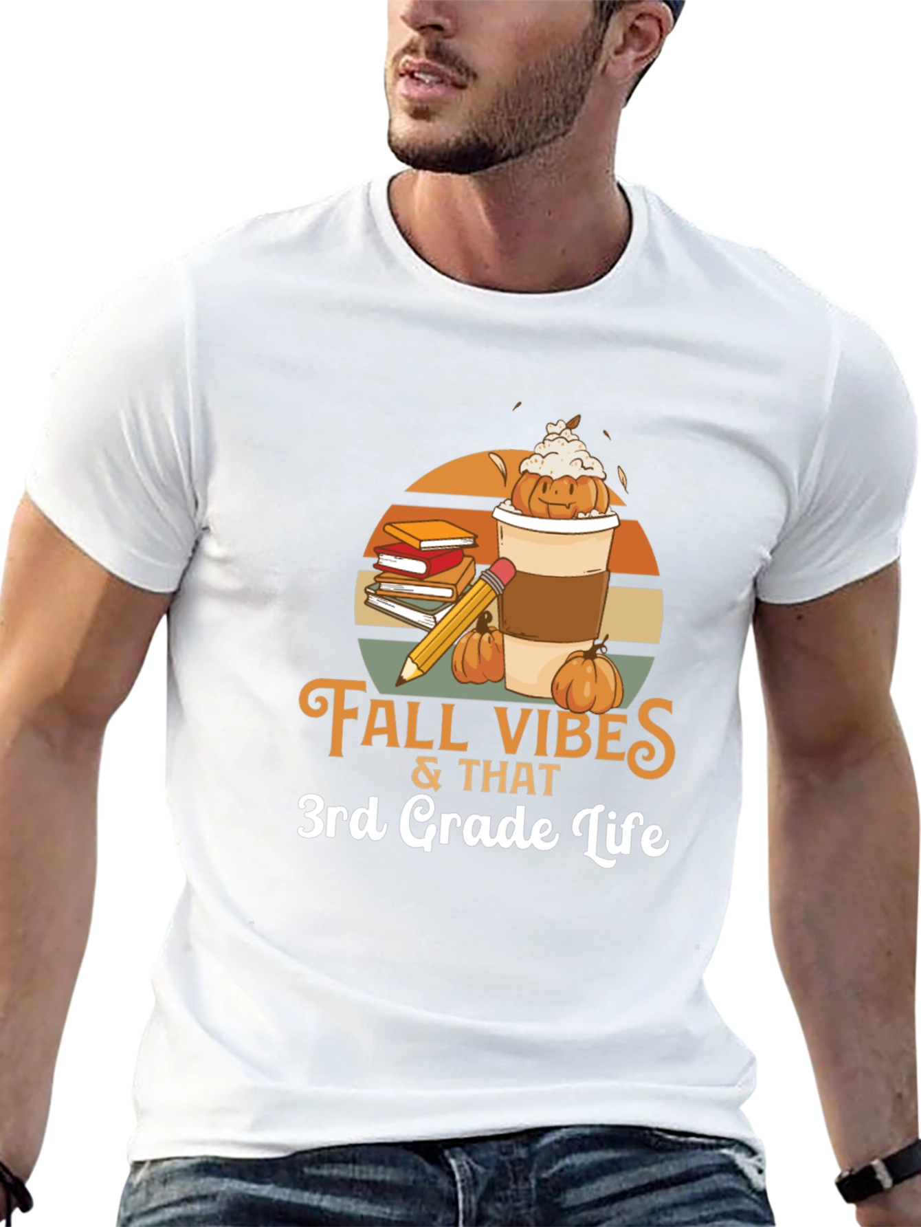 Fall Vibes 3rd Grade Life Graphic Tee