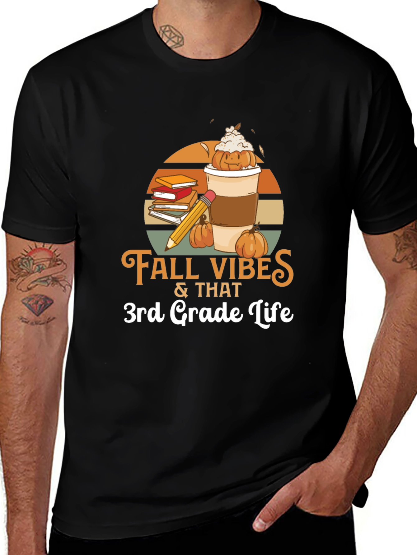 Fall Vibes 3rd Grade Life Graphic Tee