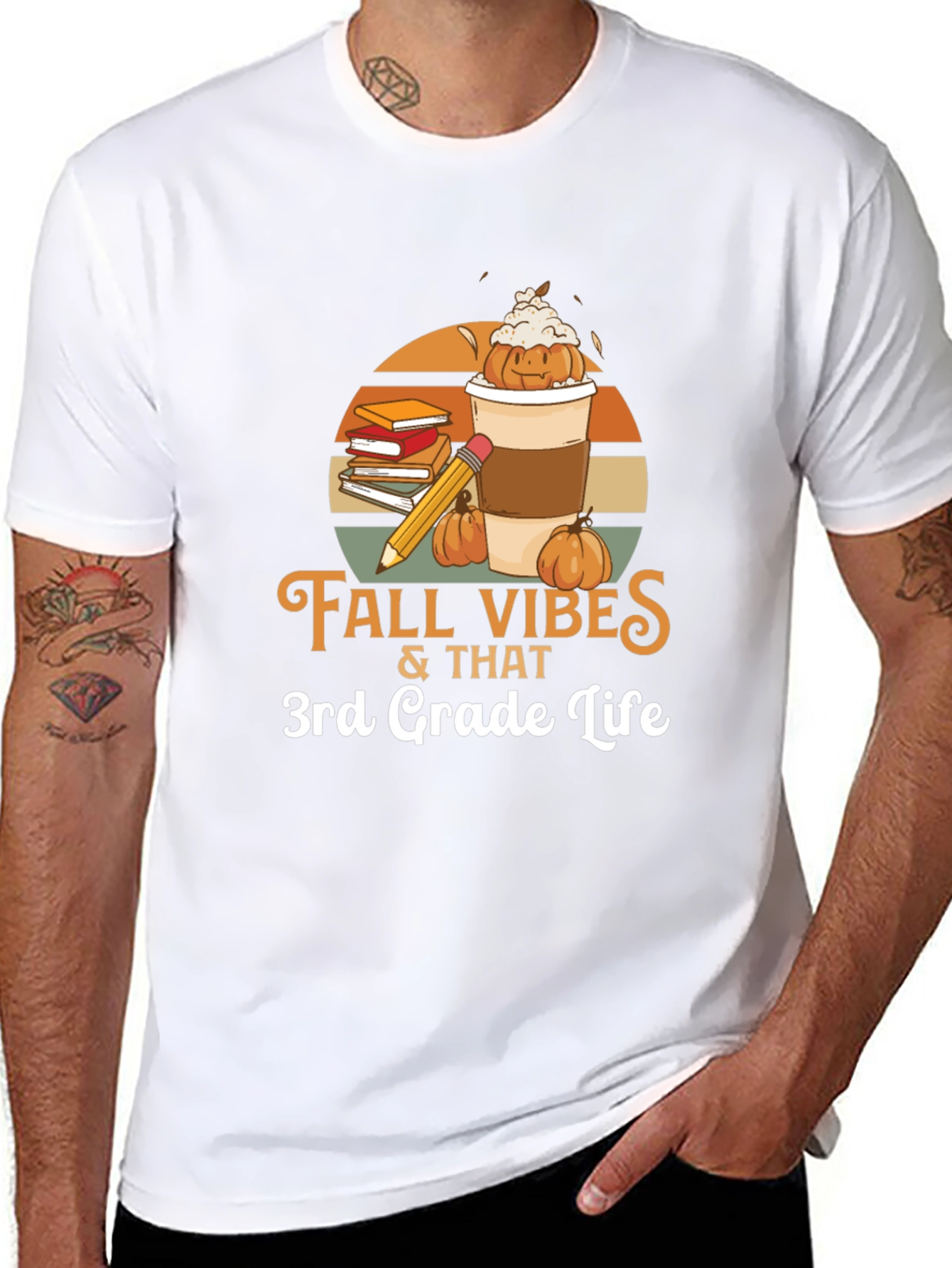 Fall Vibes 3rd Grade Life Graphic Tee