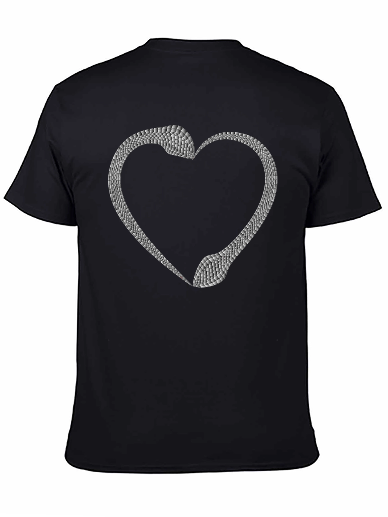 Snake Heart Graphic Tee - Black Unisex T-Shirt