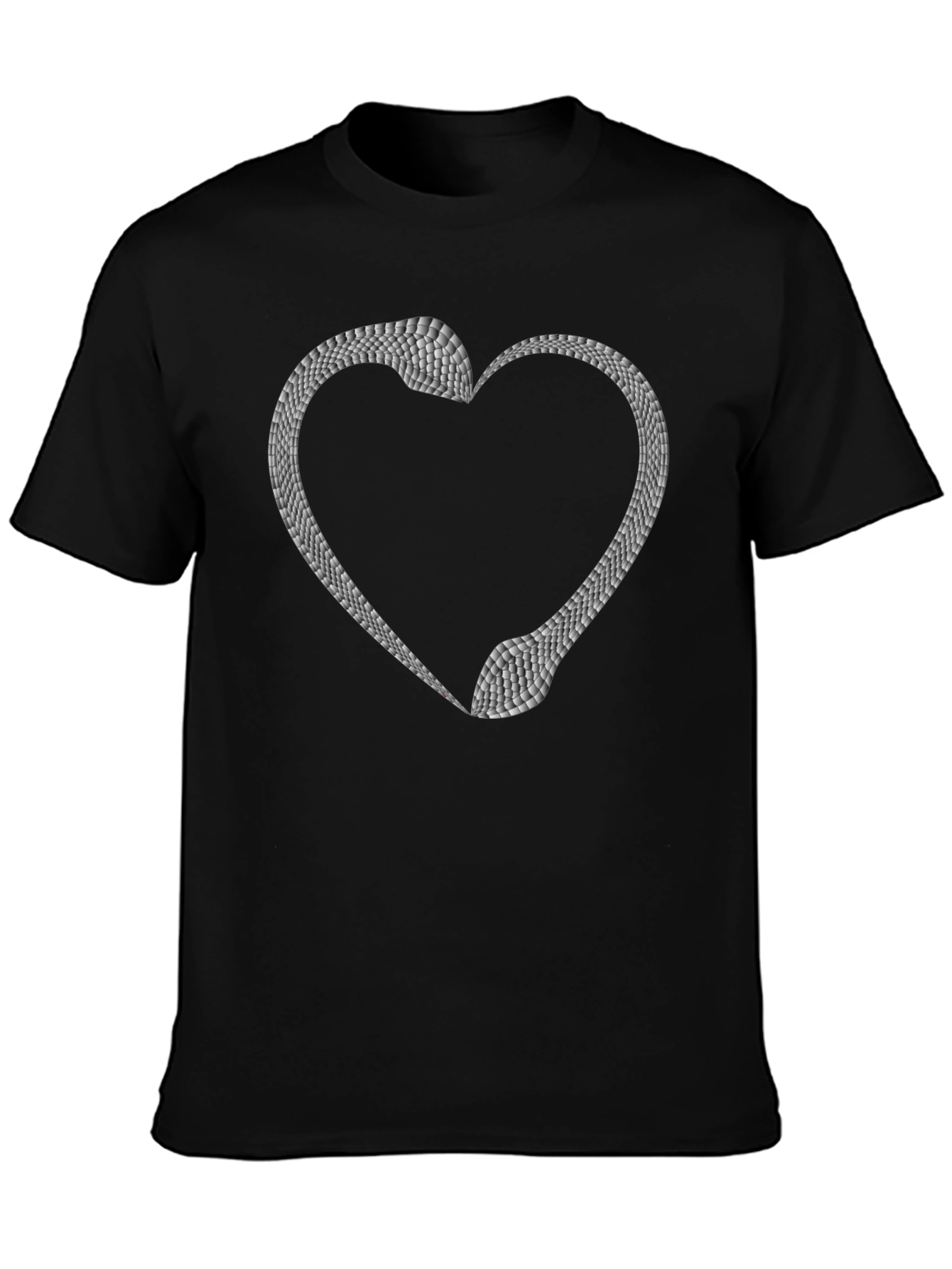 Snake Heart Graphic Tee - Black Unisex T-Shirt
