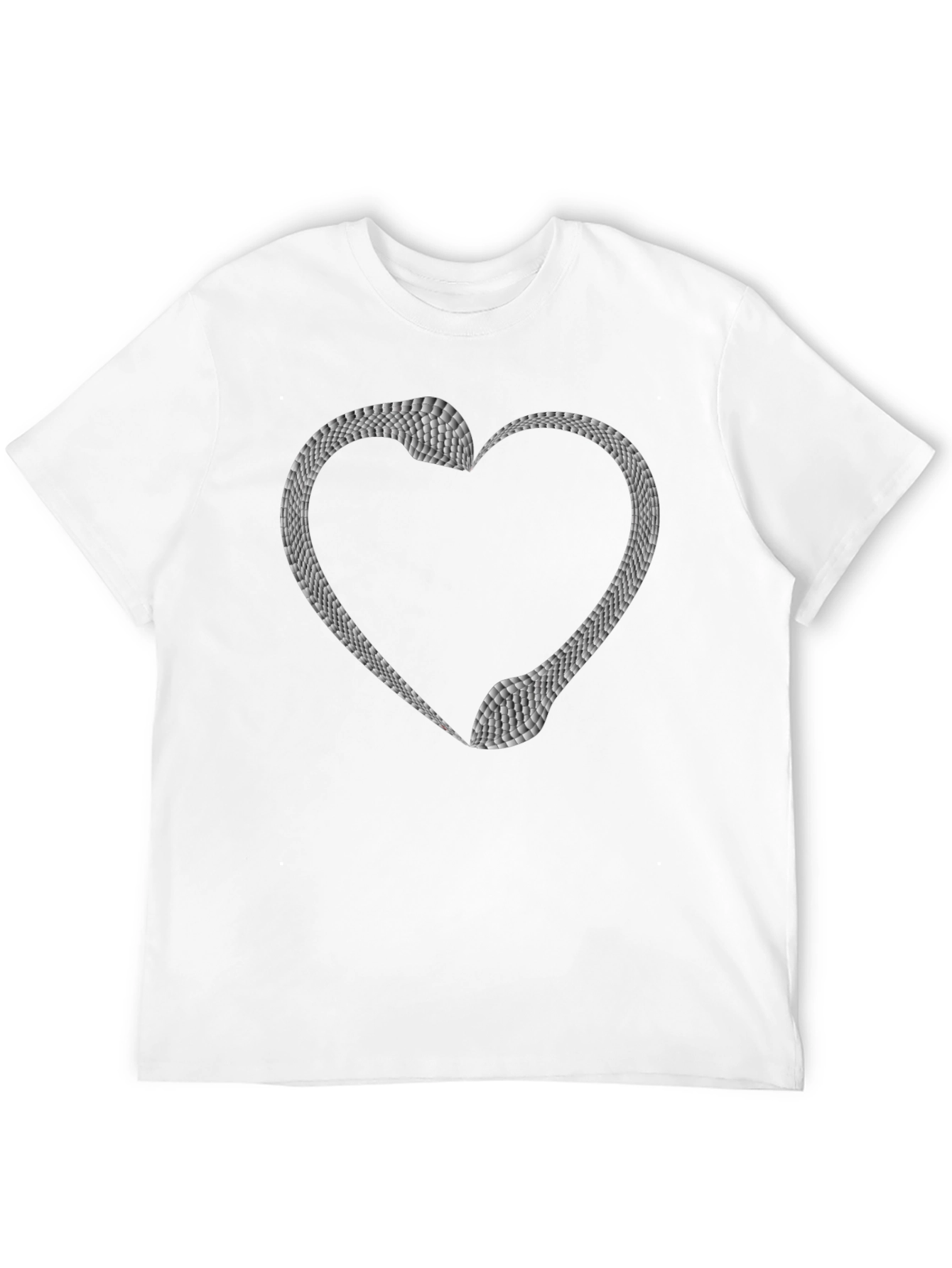 Snake Heart Graphic Tee - Black Unisex T-Shirt