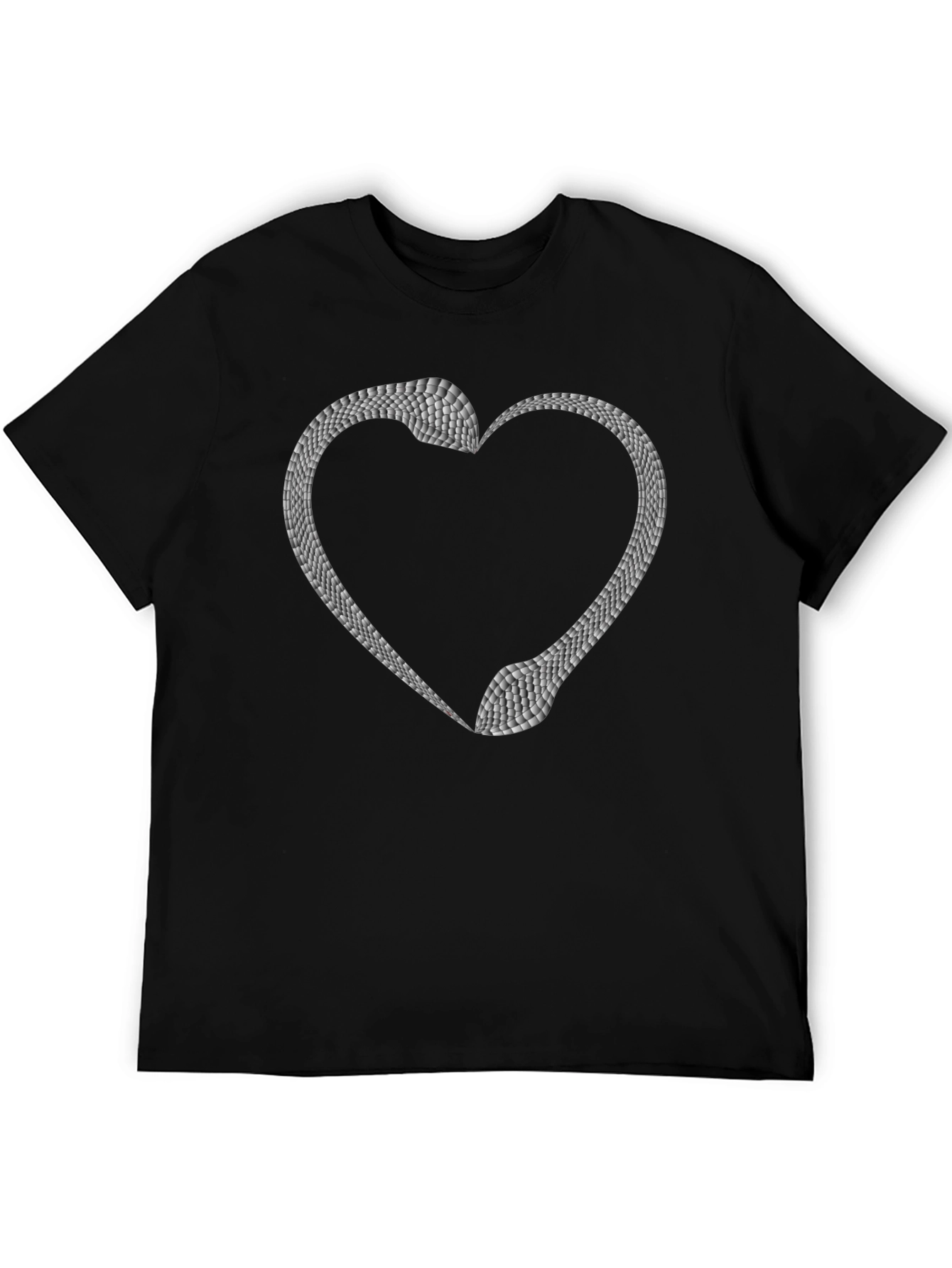 Snake Heart Graphic Tee - Black Unisex T-Shirt
