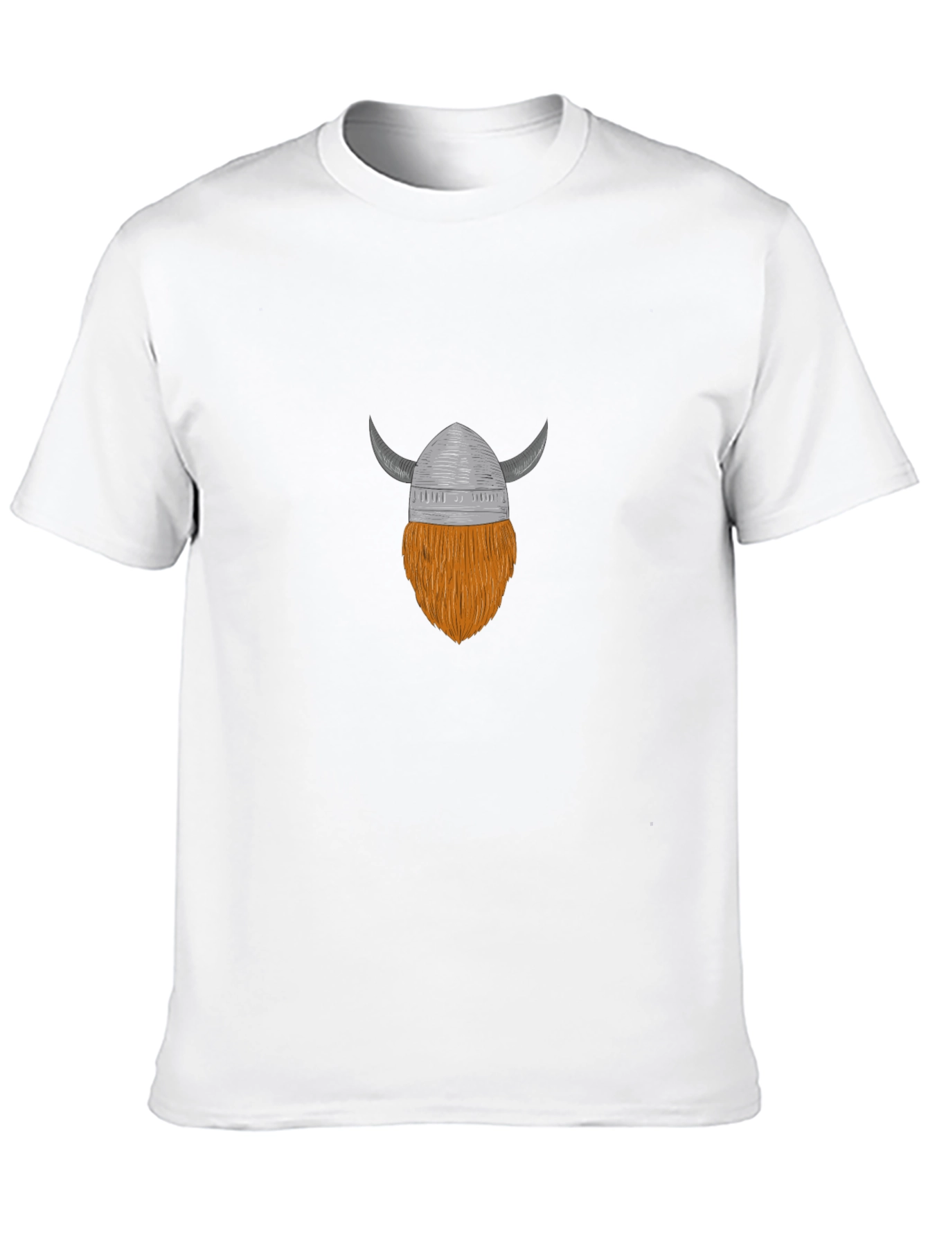 Viking Helmet & Beard Graphic T-Shirt - Black