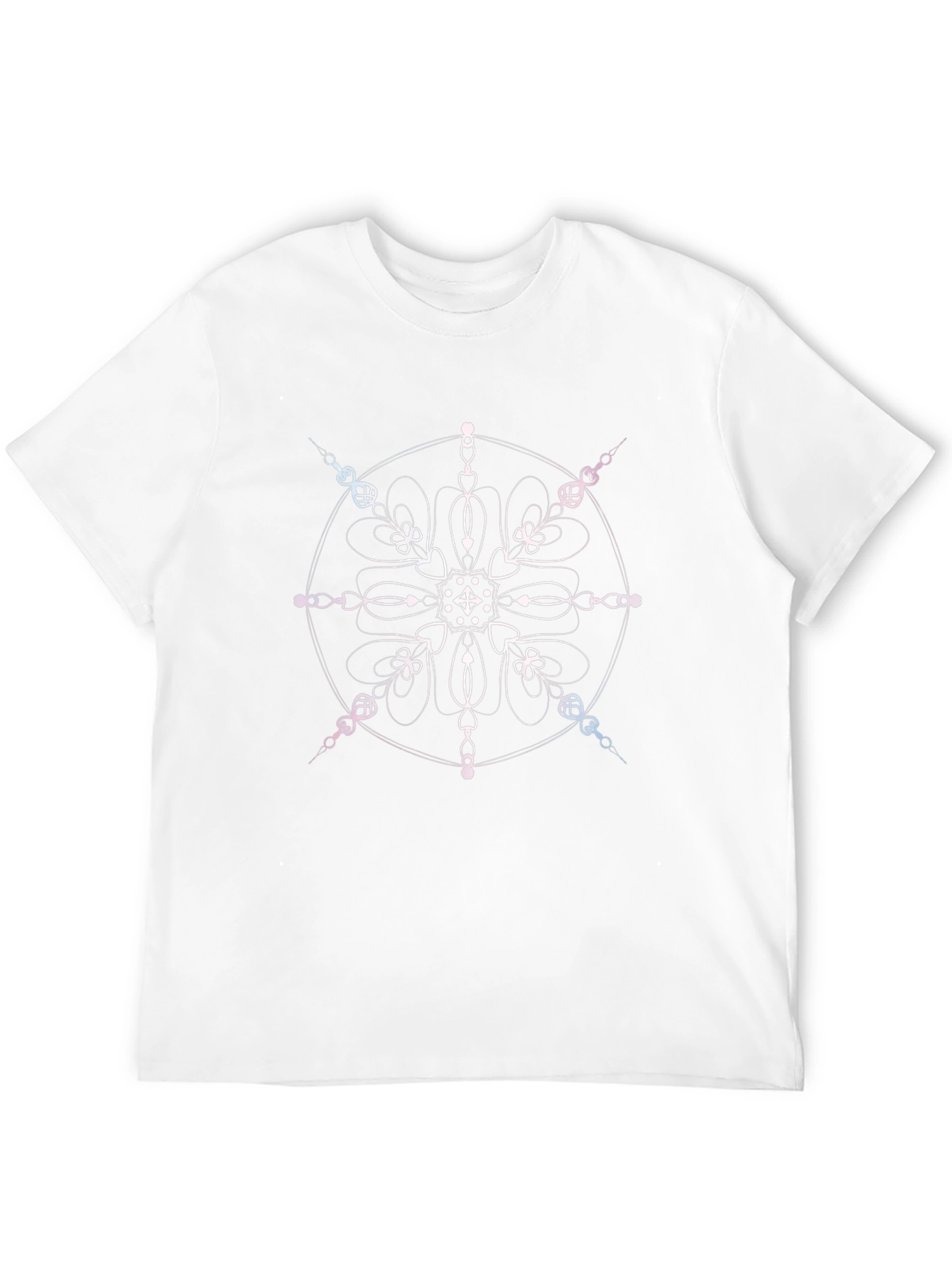 Abstract Mandala Graphic Tee - Soft Black Cotton Blend