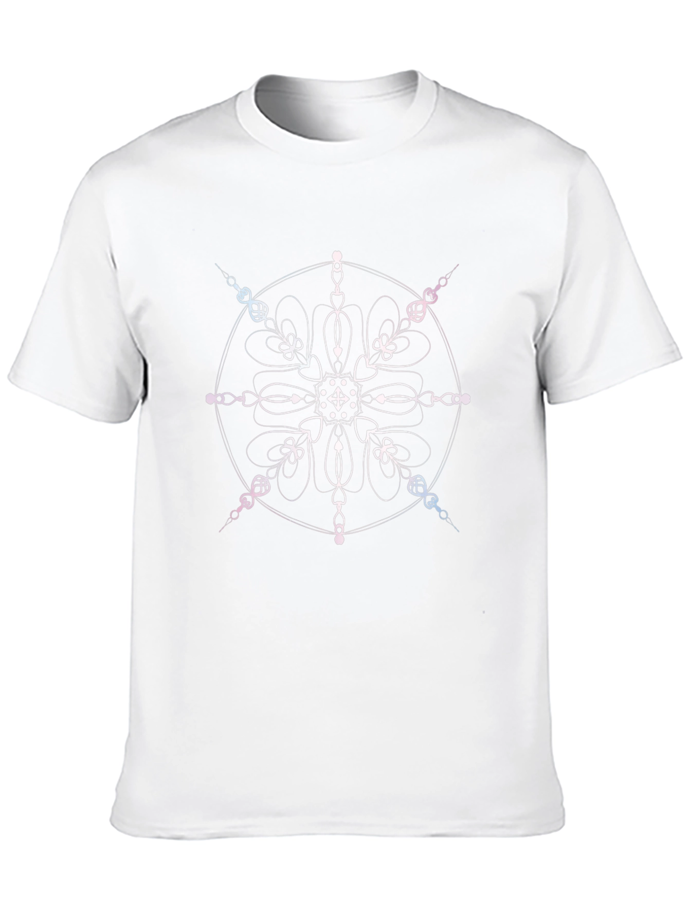 Abstract Mandala Graphic Tee - Soft Black Cotton Blend