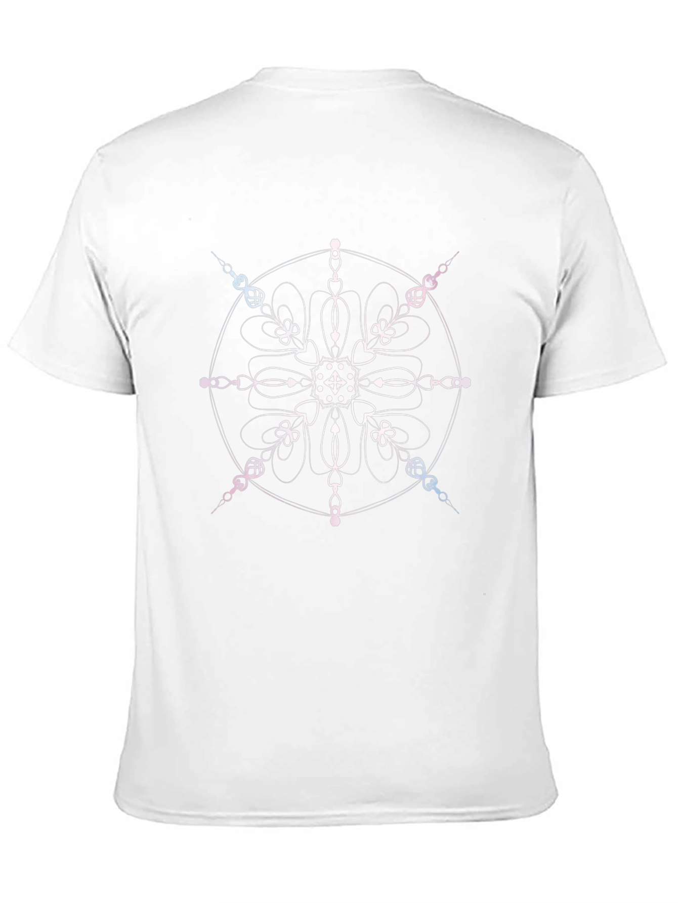 Abstract Mandala Graphic Tee - Soft Black Cotton Blend