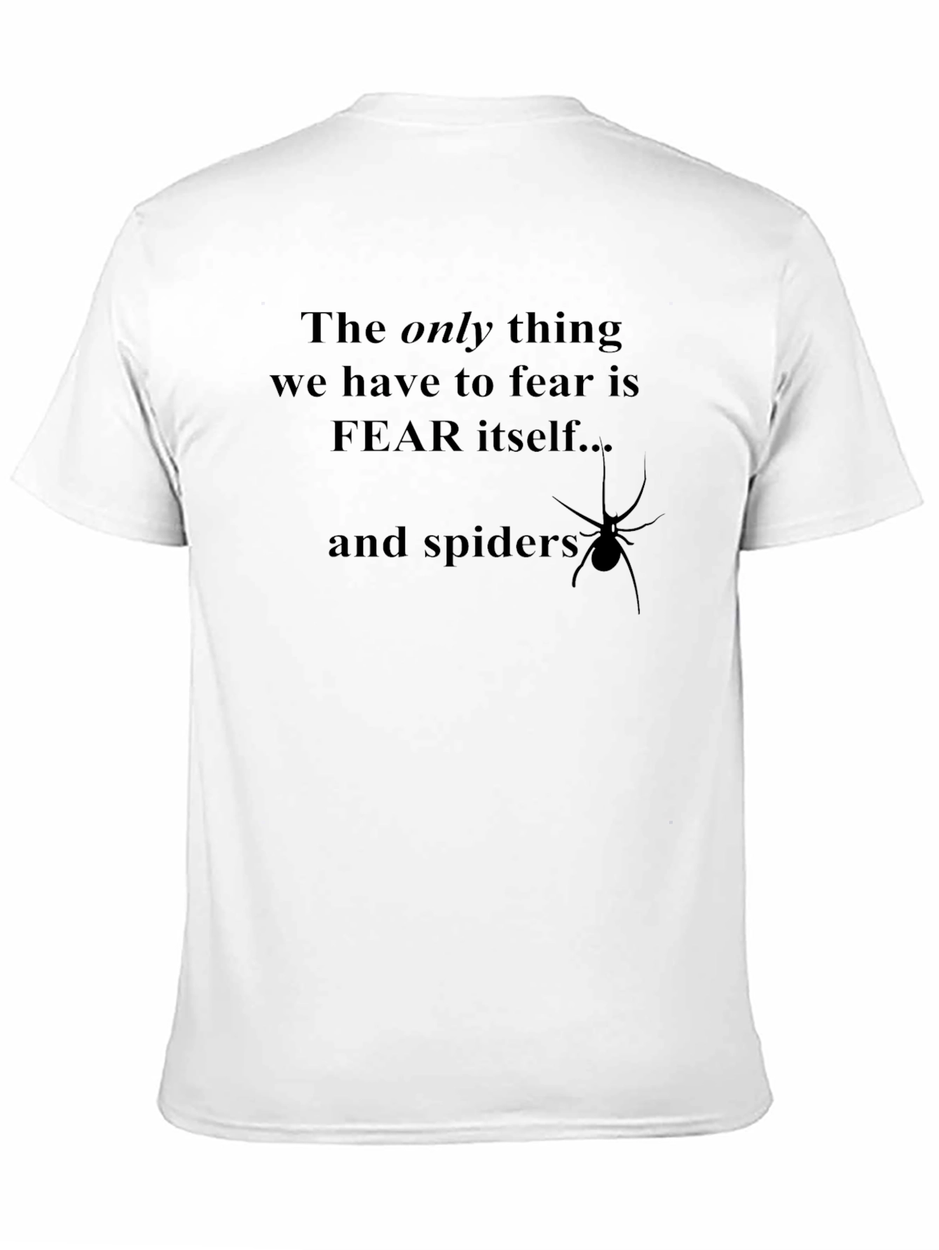Fear Itself & Spiders Funny Graphic Tee