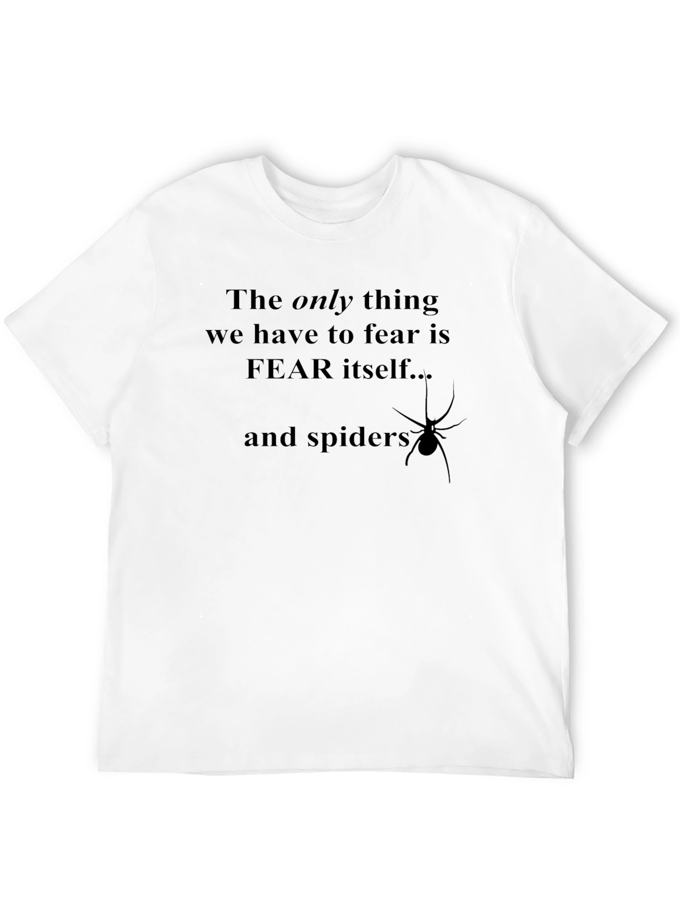 Fear Itself & Spiders Funny Graphic Tee
