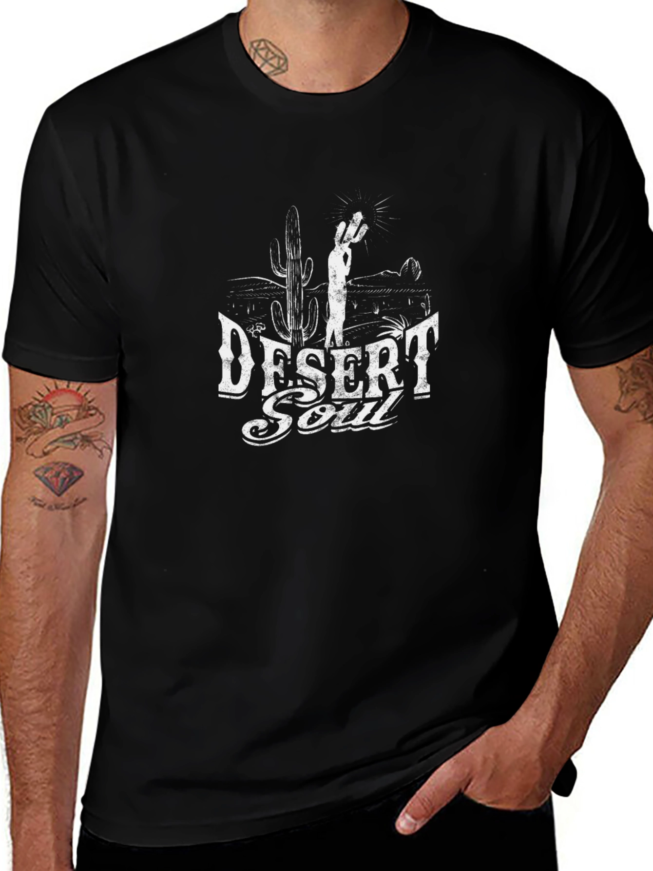 Desert Soul Graphic Tee - Black Casual T-Shirt