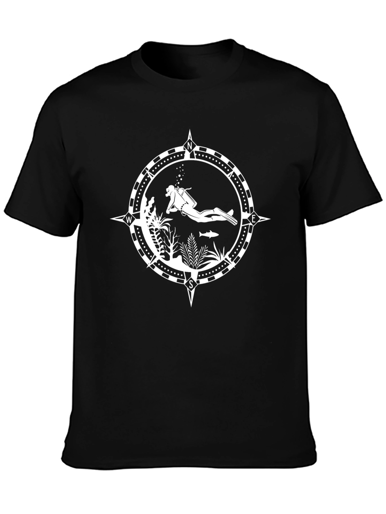 Diver Compass Graphic Tee - Explore the Depths!
