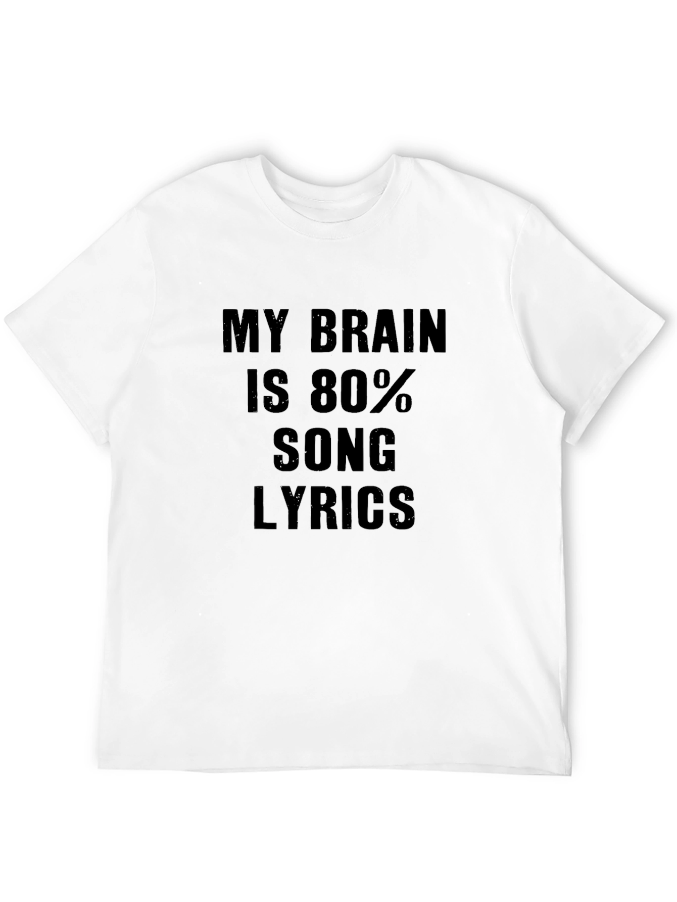 Song Lyrics Brain Black Tee